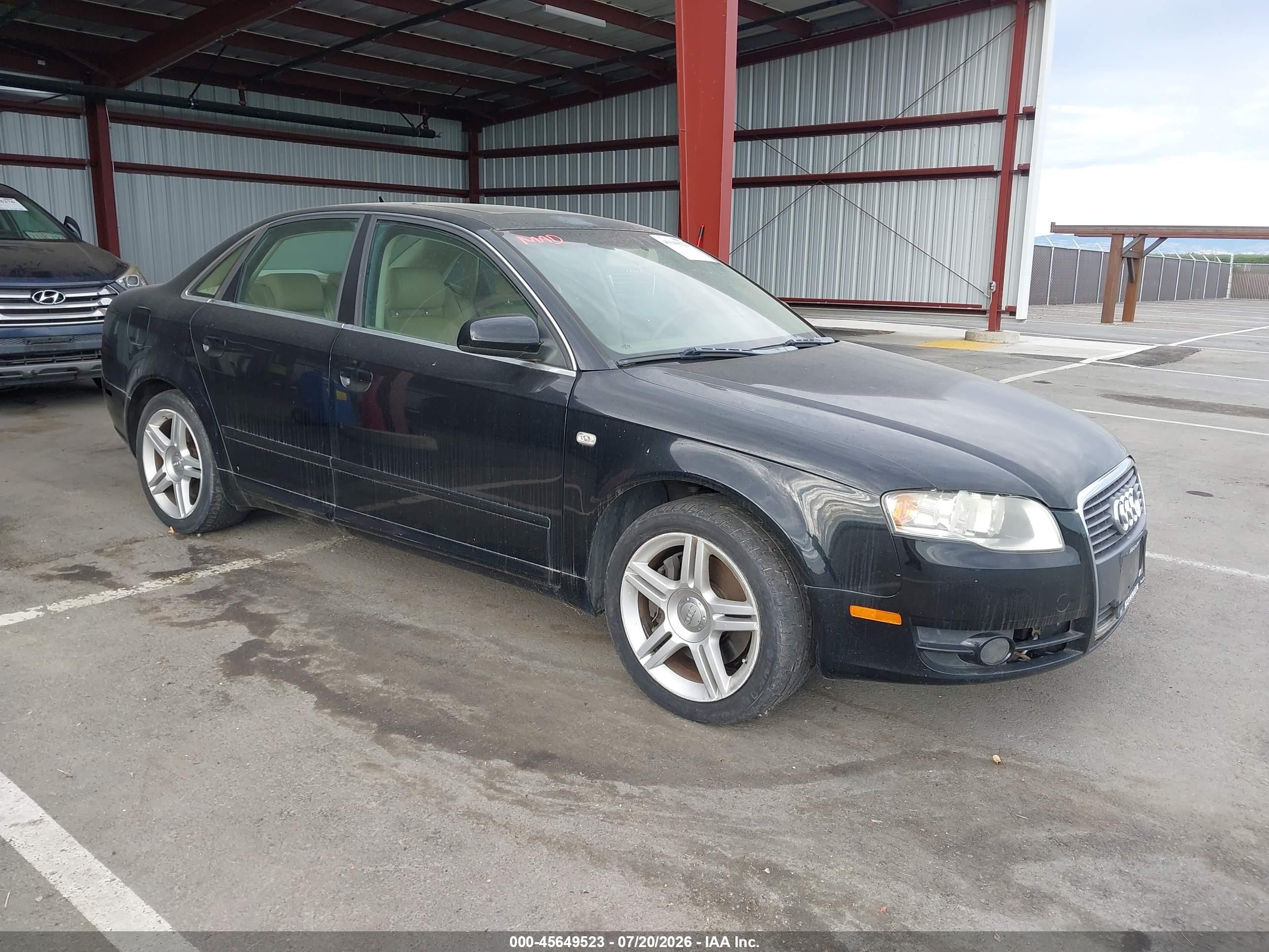 2008 Audi A4 2.0t Black vin: WAUDF78E98A026494
