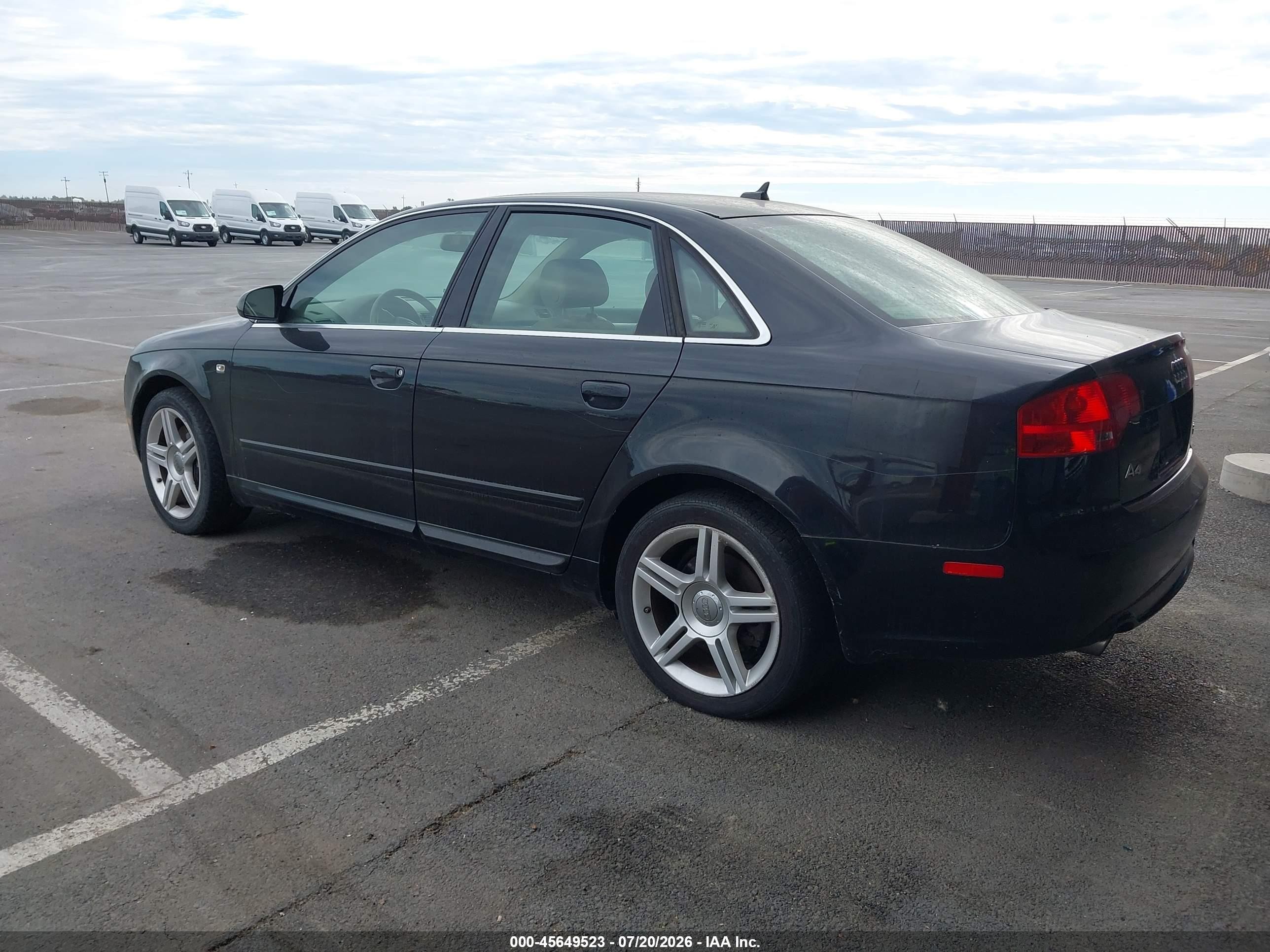 2008 Audi A4 2.0t Black vin: WAUDF78E98A026494