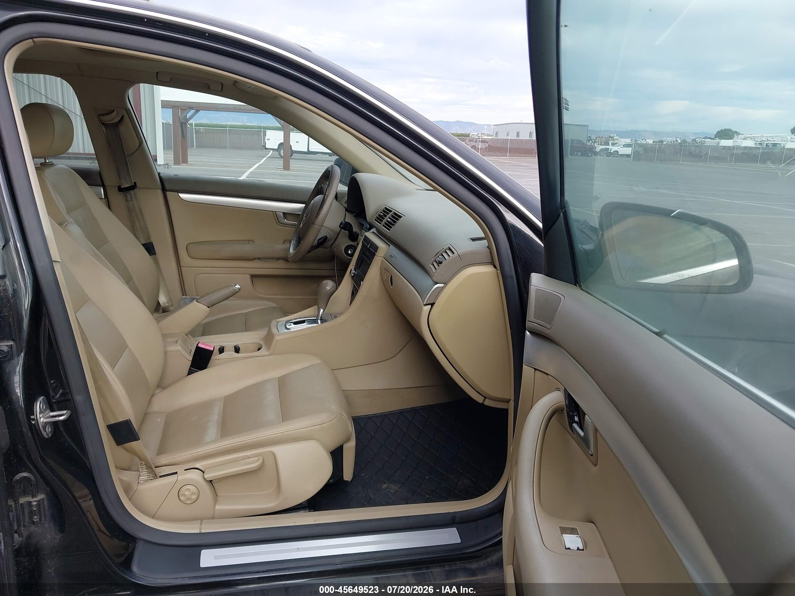 2008 Audi A4 2.0t Black vin: WAUDF78E98A026494