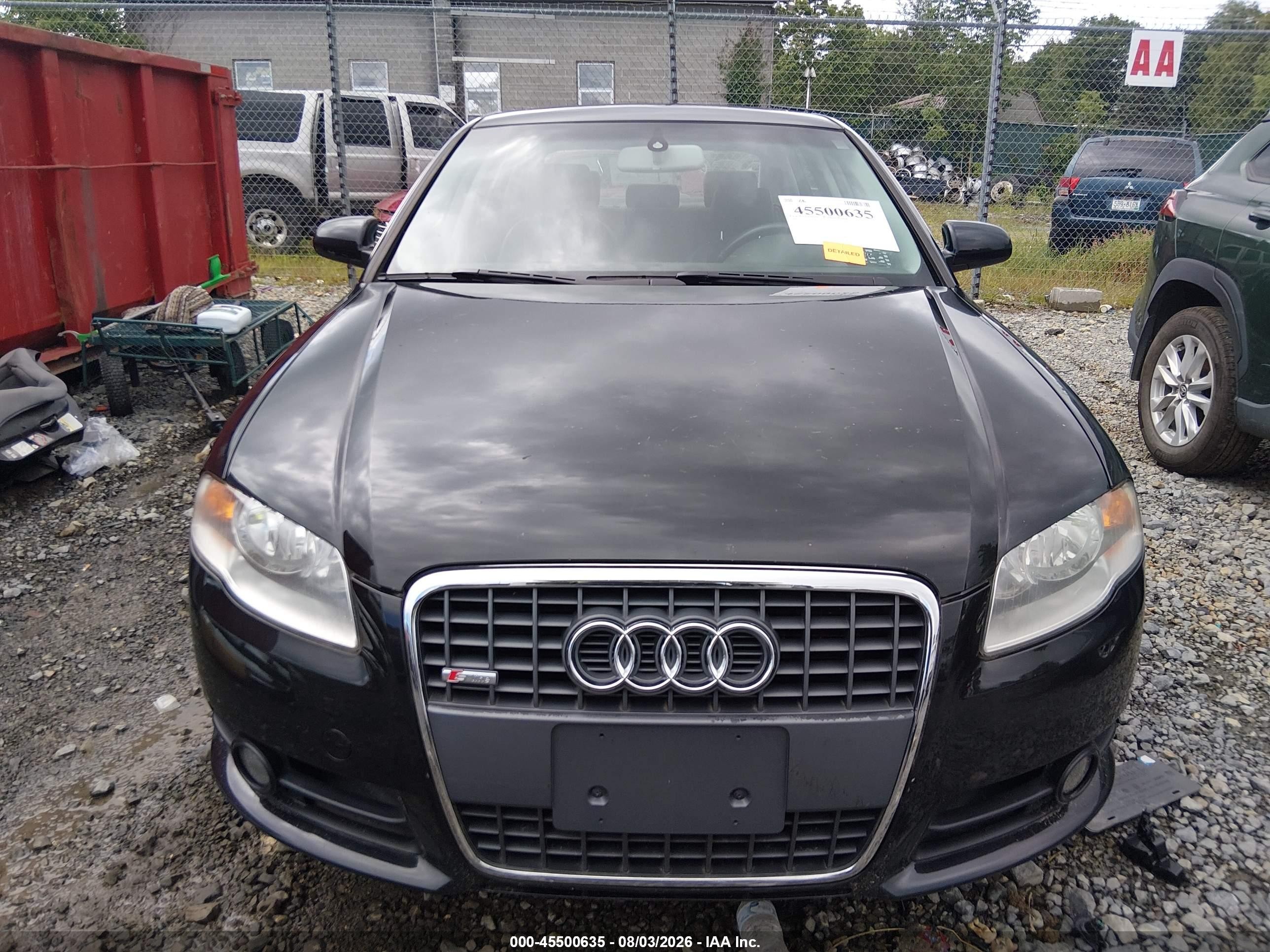 2008 Audi A4 2.0t Черный vin: WAUDF78E98A056367