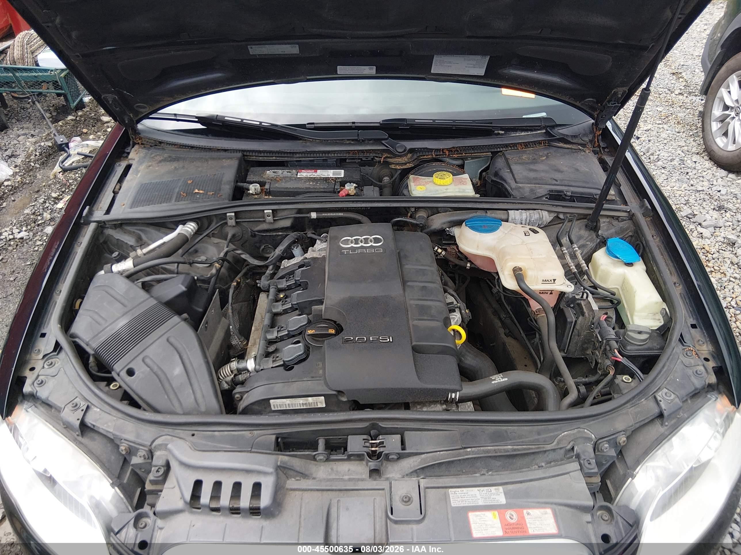 2008 Audi A4 2.0t Черный vin: WAUDF78E98A056367