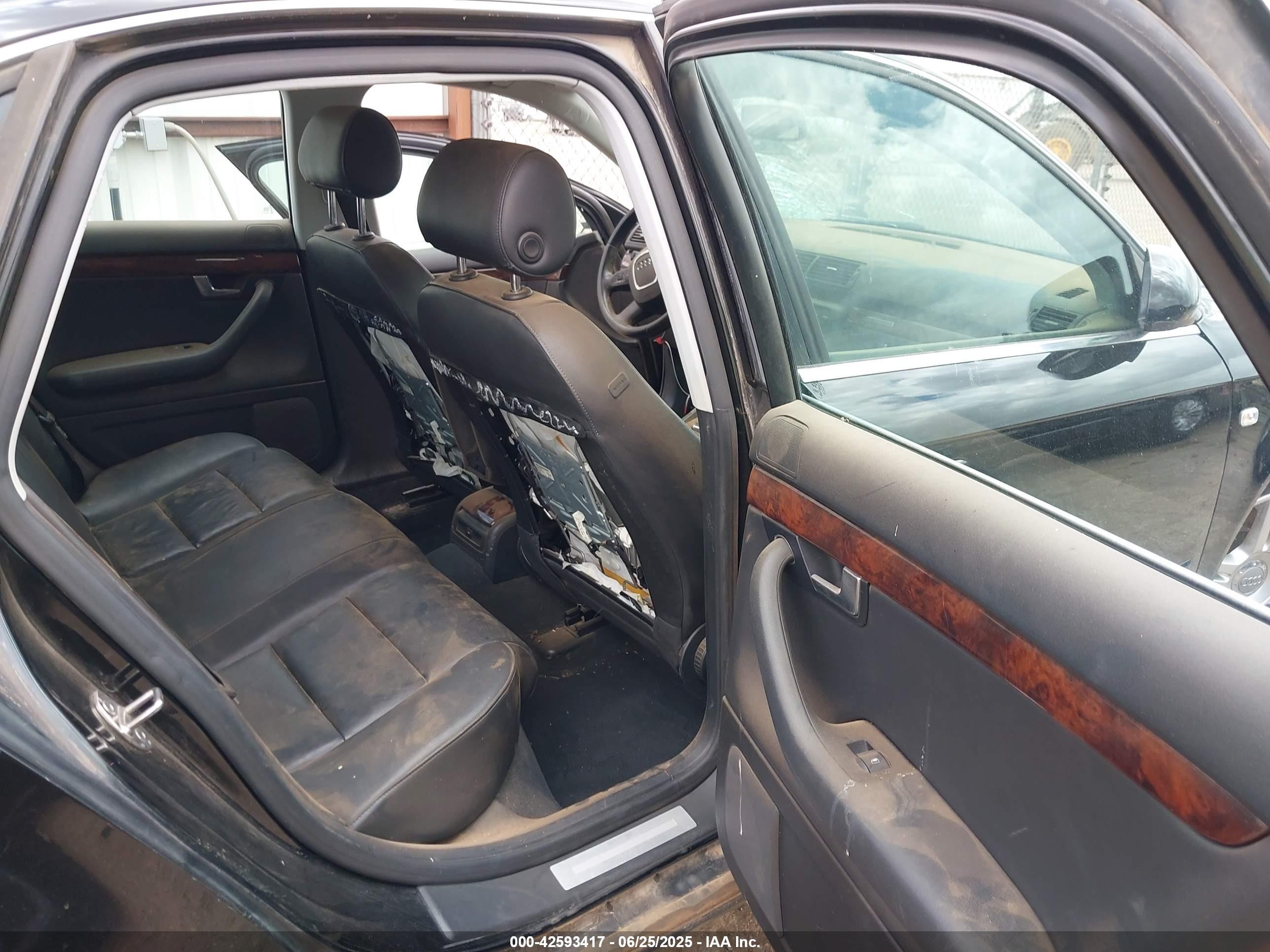 2008 Audi A4 2.0t Black vin: WAUDF78E98A126840