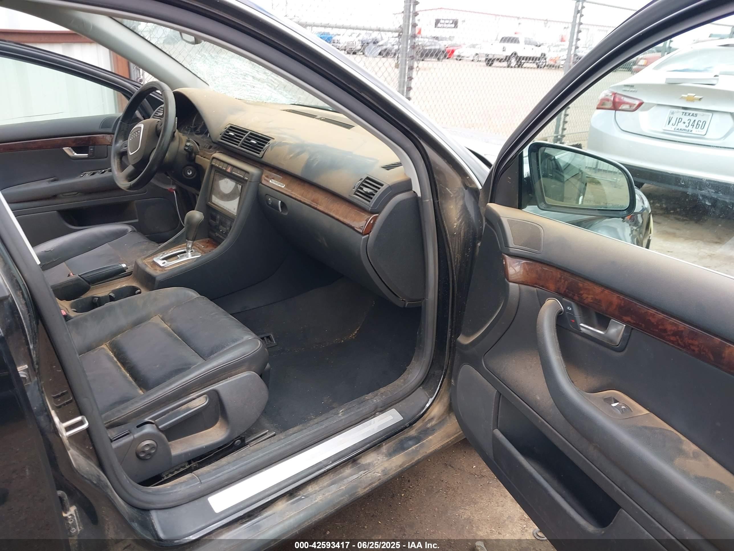 2008 Audi A4 2.0t Black vin: WAUDF78E98A126840