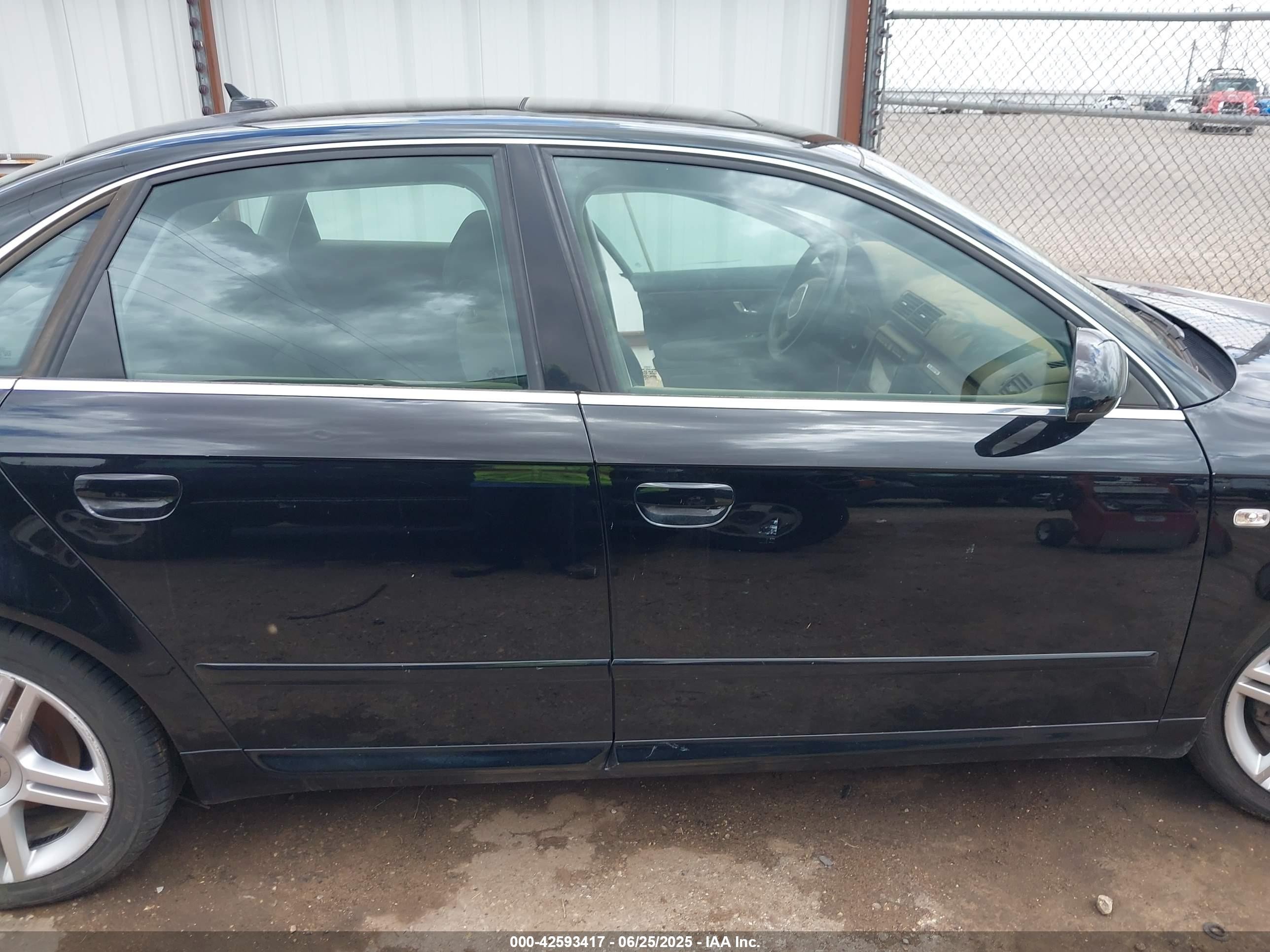 2008 Audi A4 2.0t Black vin: WAUDF78E98A126840