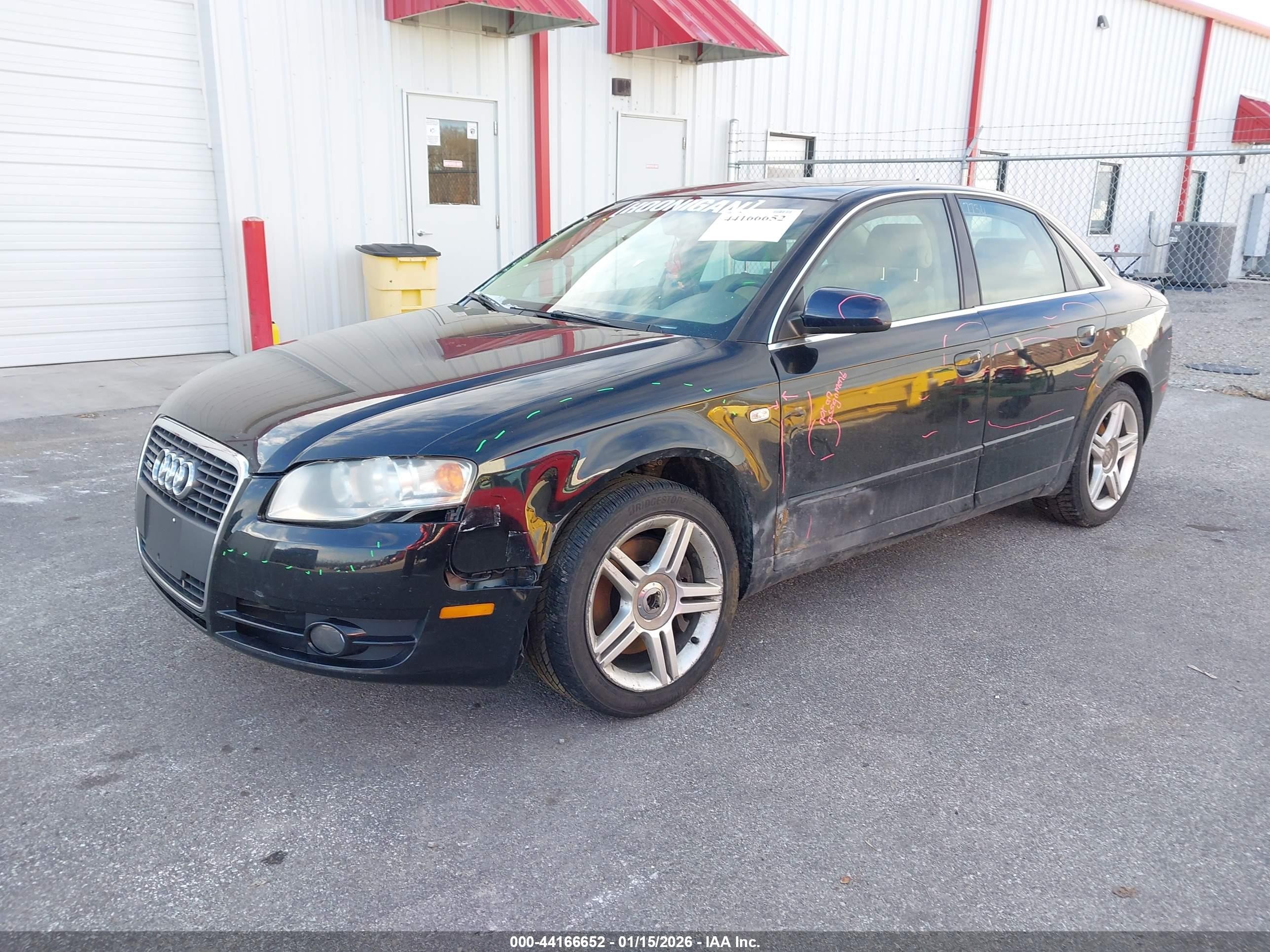2006 Audi A4 2.0t Black vin: WAUDF78EX6A017588