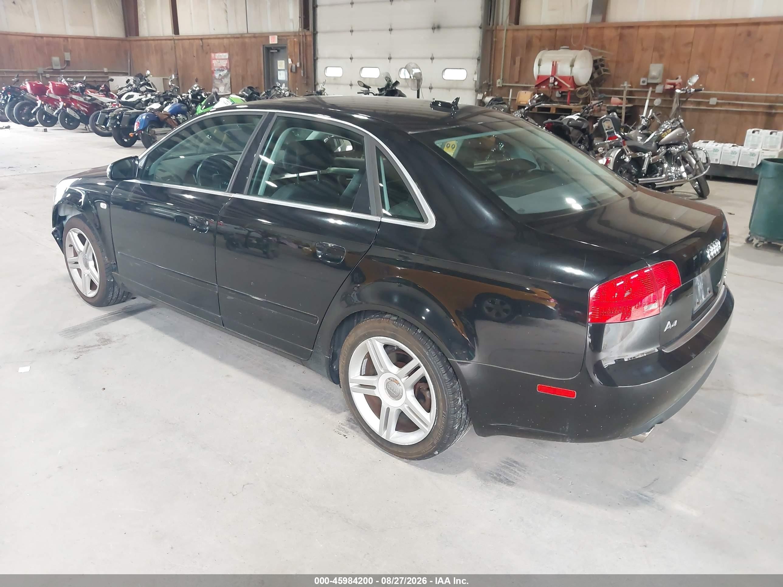 2006 Audi A4 2.0t Black vin: WAUDF78EX6A037405