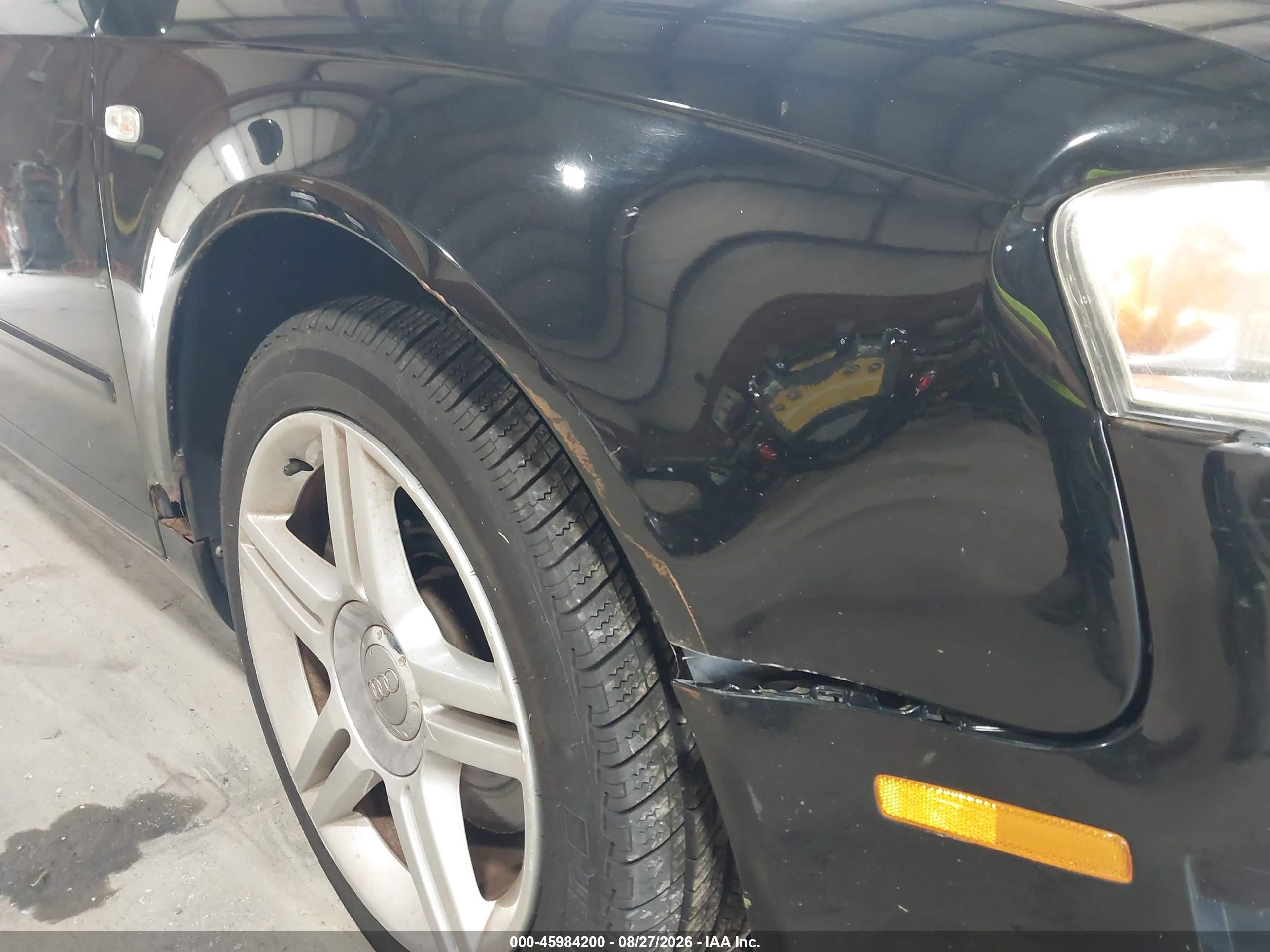 2006 Audi A4 2.0t Black vin: WAUDF78EX6A037405
