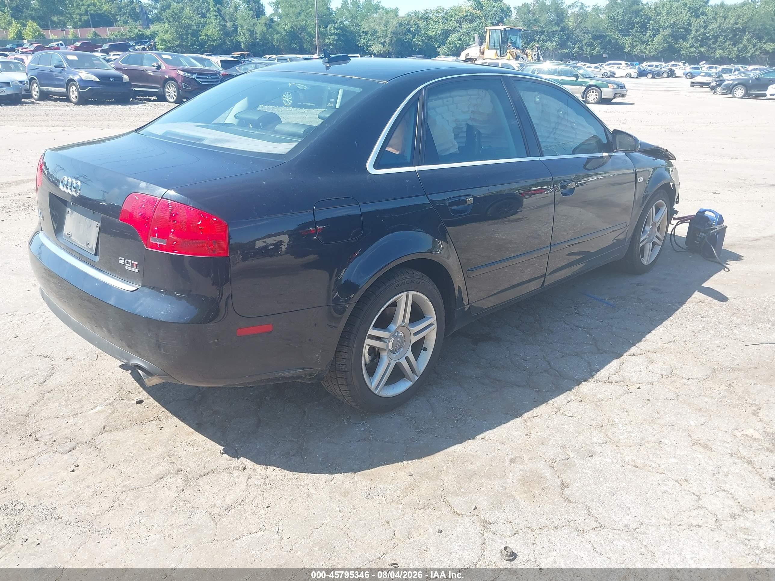 2006 Audi A4 2.0t Черный vin: WAUDF78EX6A201588