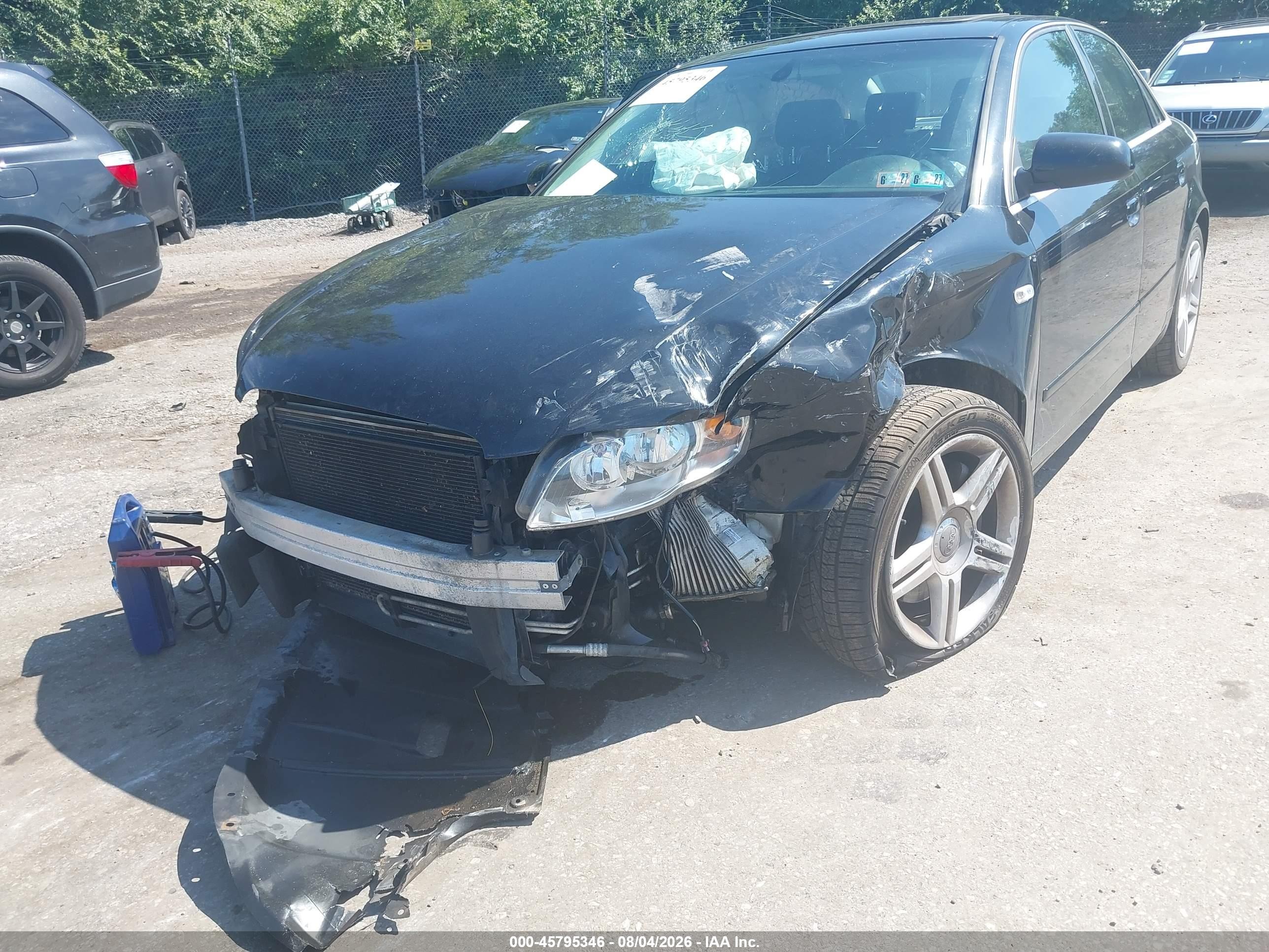 2006 Audi A4 2.0t Черный vin: WAUDF78EX6A201588