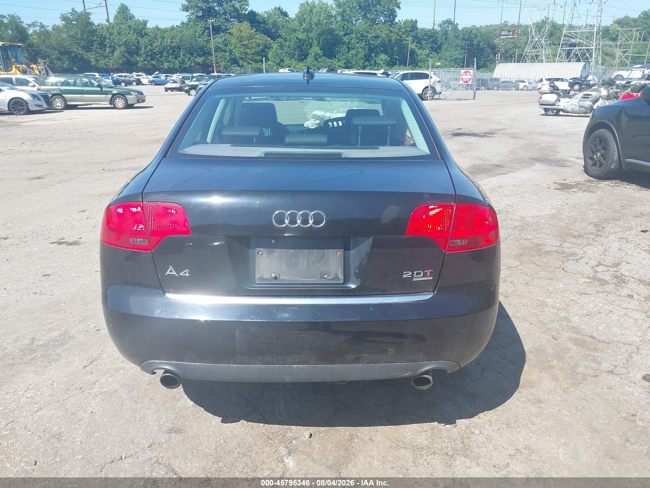 2006 Audi A4 2.0t Черный vin: WAUDF78EX6A201588