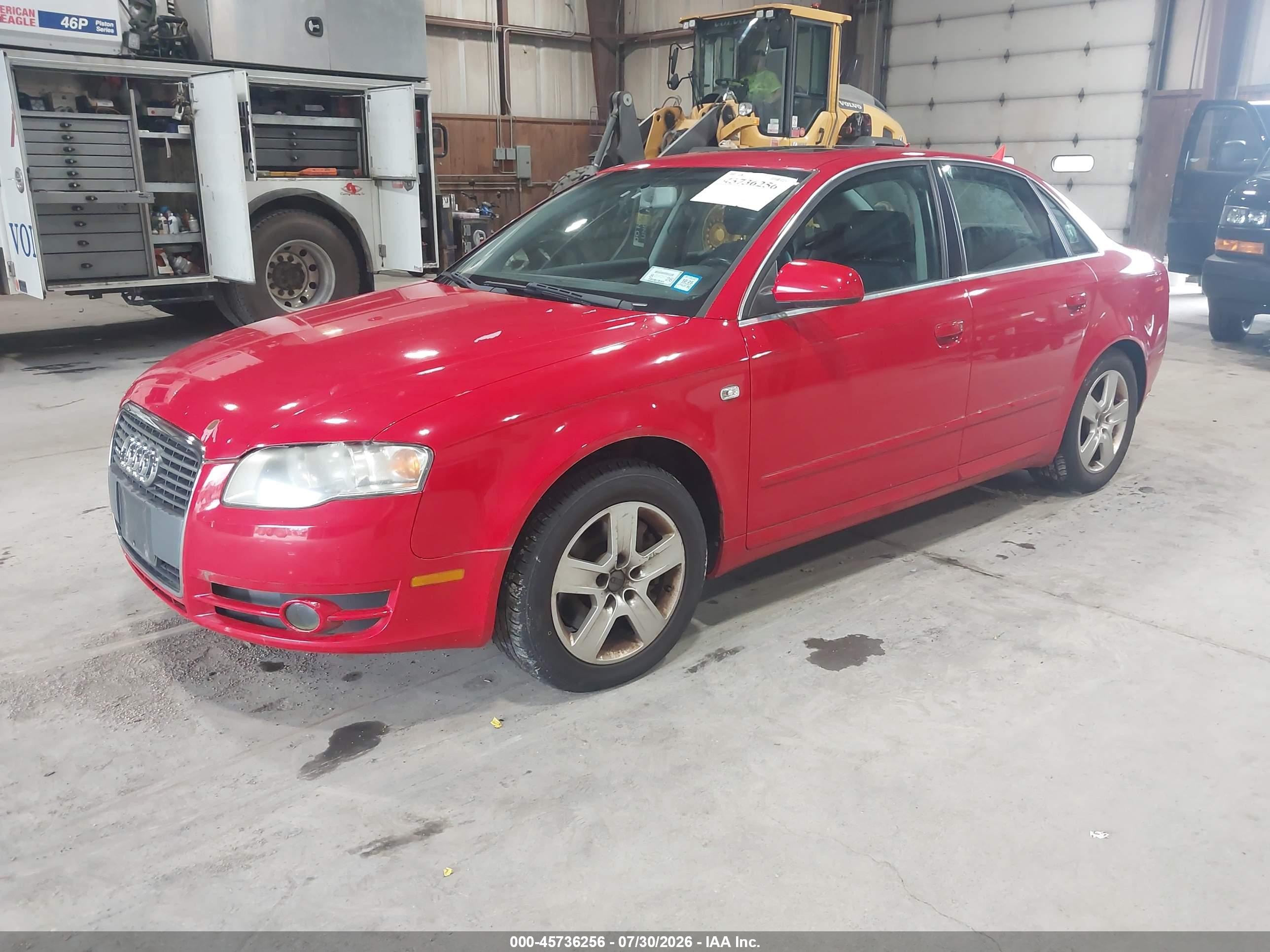 2006 Audi A4 2.0t Red vin: WAUDF78EX6A261189