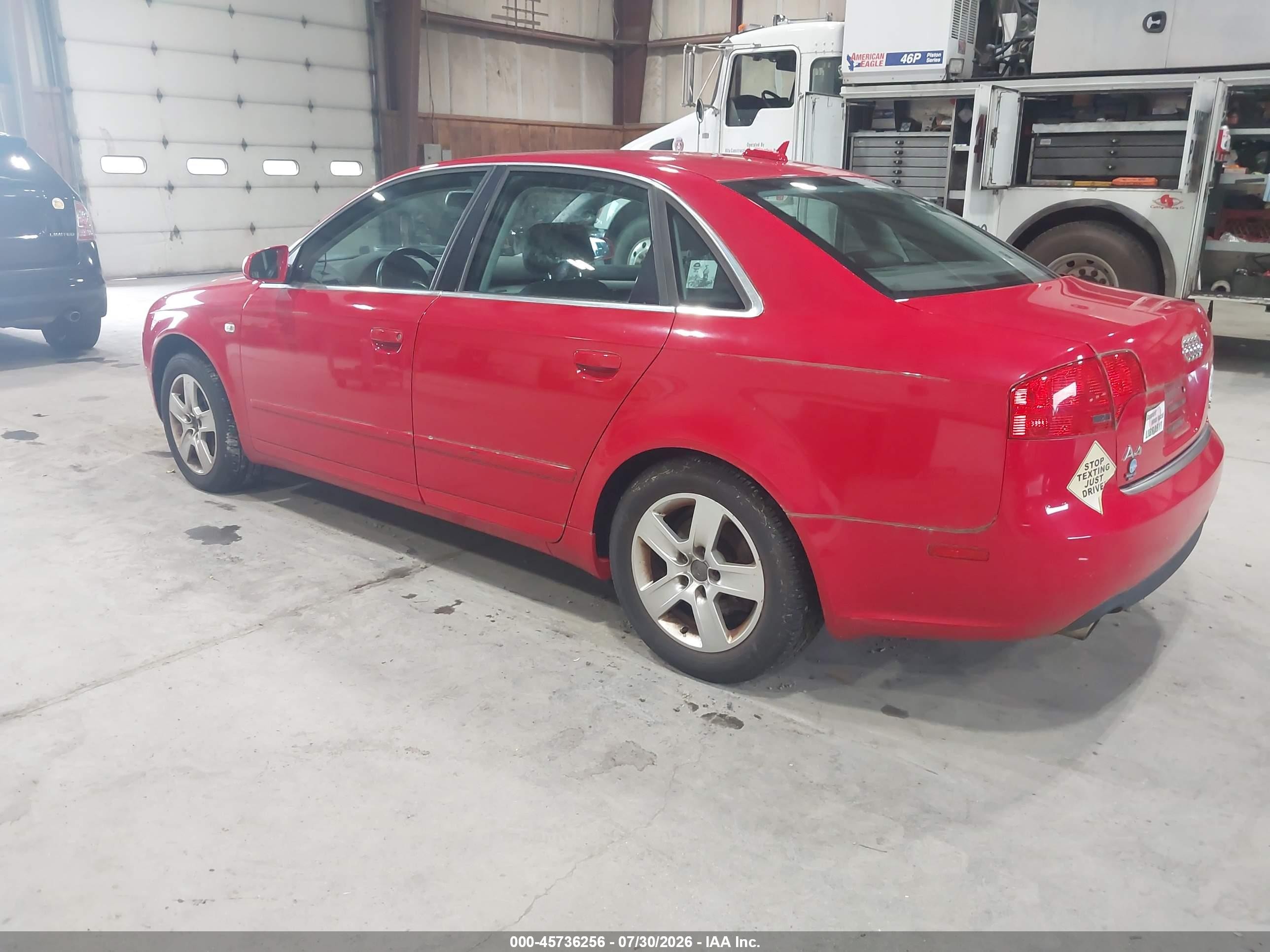 2006 Audi A4 2.0t Red vin: WAUDF78EX6A261189