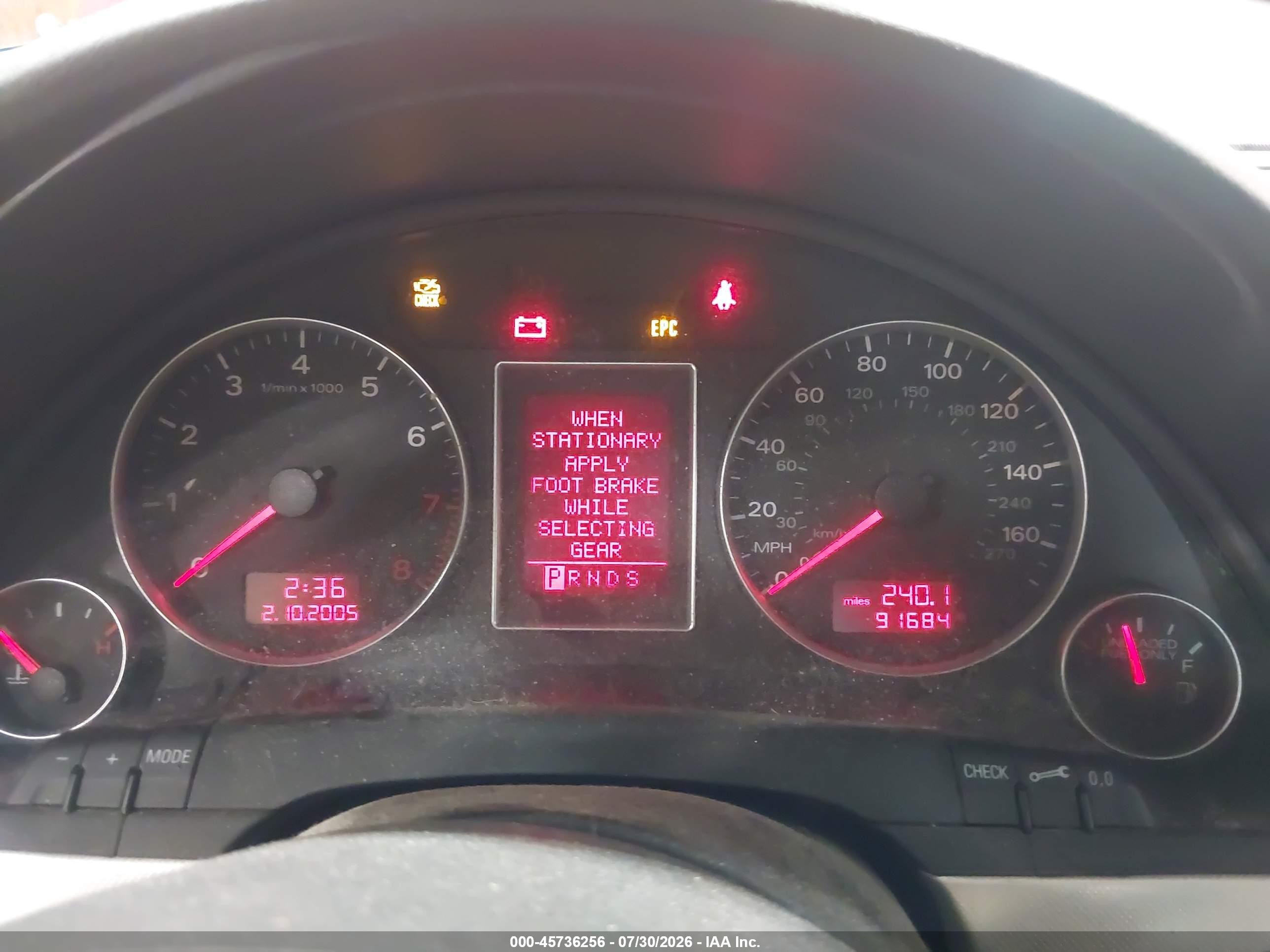 2006 Audi A4 2.0t Red vin: WAUDF78EX6A261189