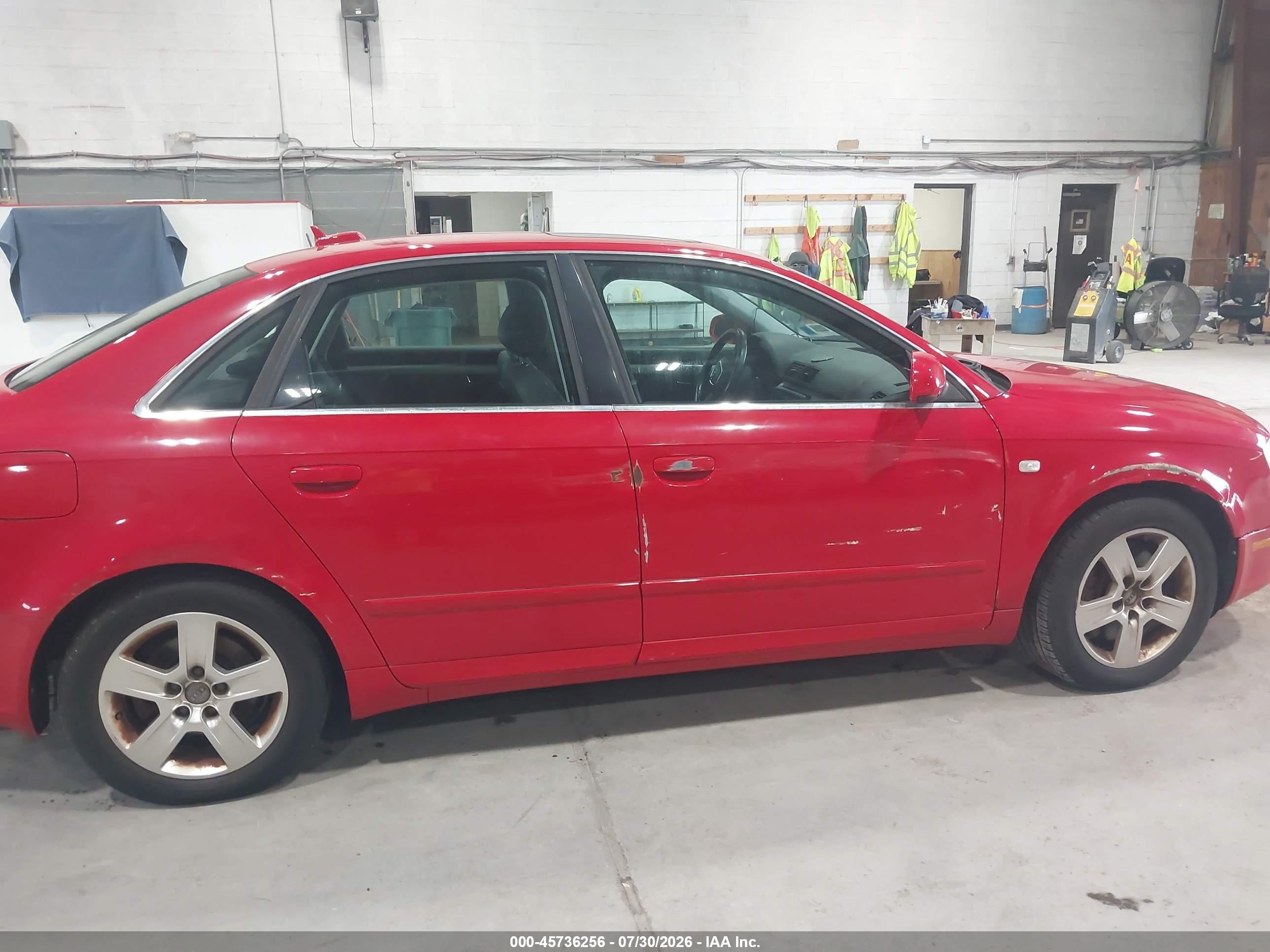 2006 Audi A4 2.0t Red vin: WAUDF78EX6A261189