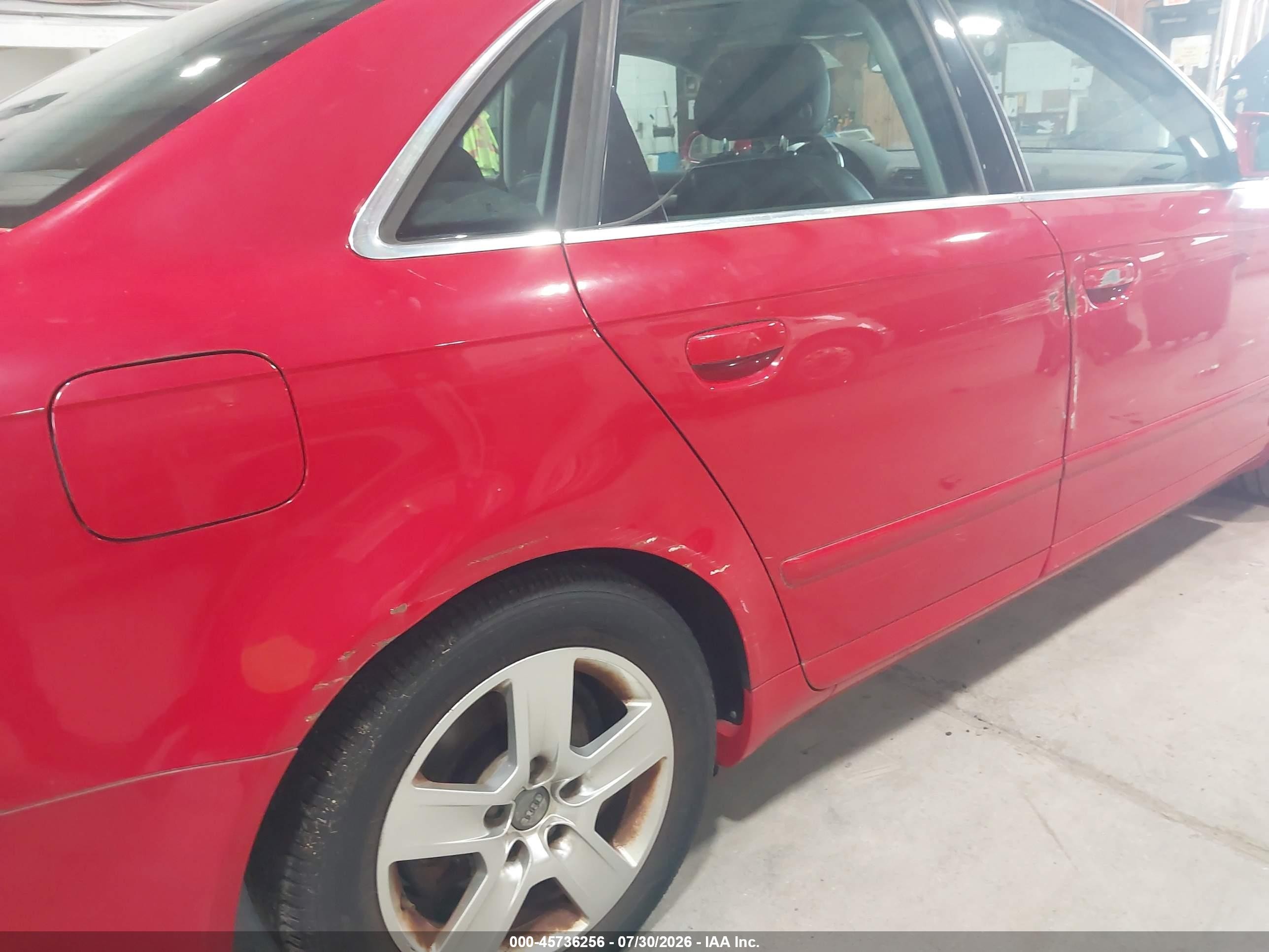2006 Audi A4 2.0t Red vin: WAUDF78EX6A261189