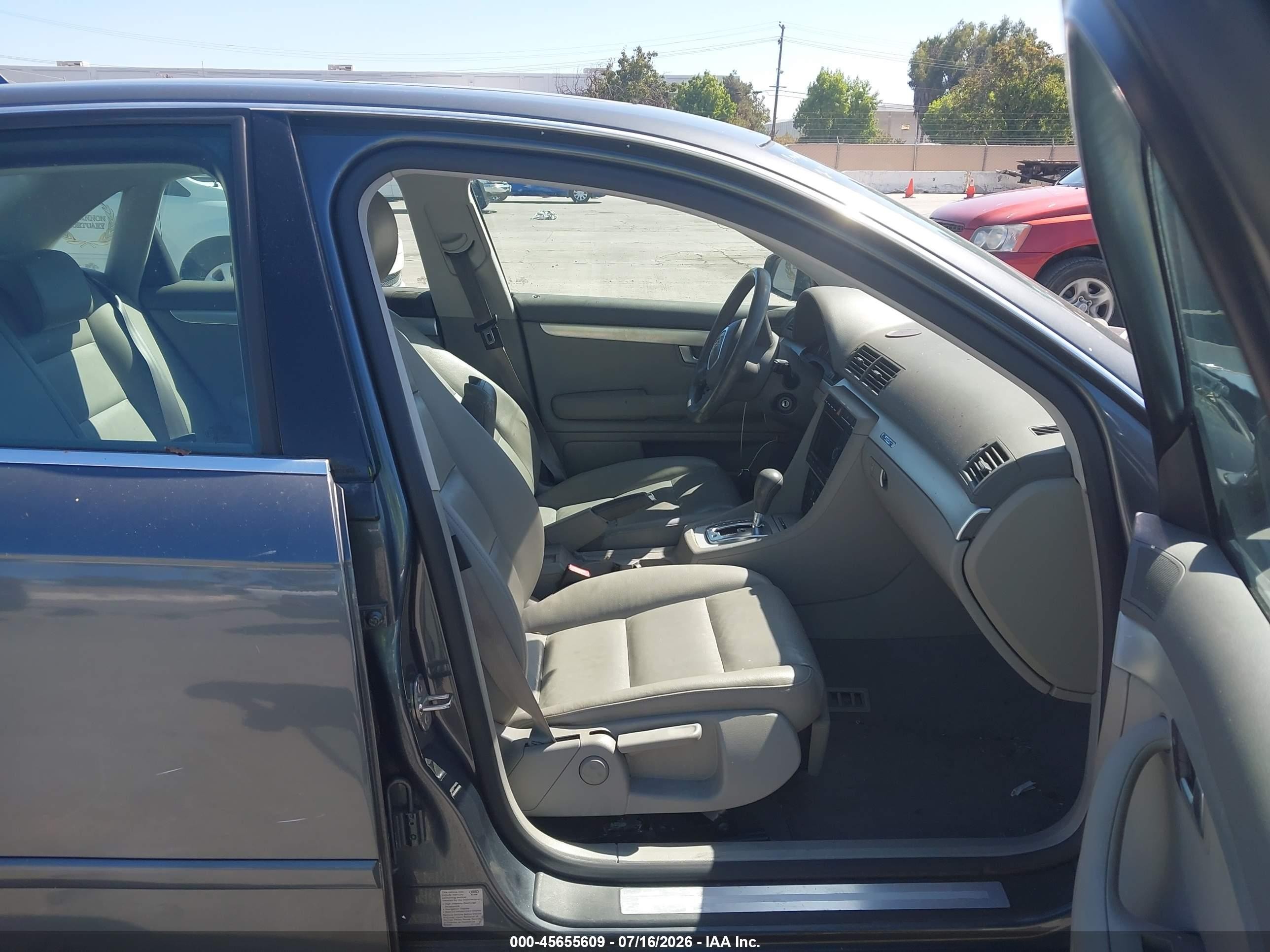 2007 Audi A4 2.0t Gray vin: WAUDF78EX7A115358