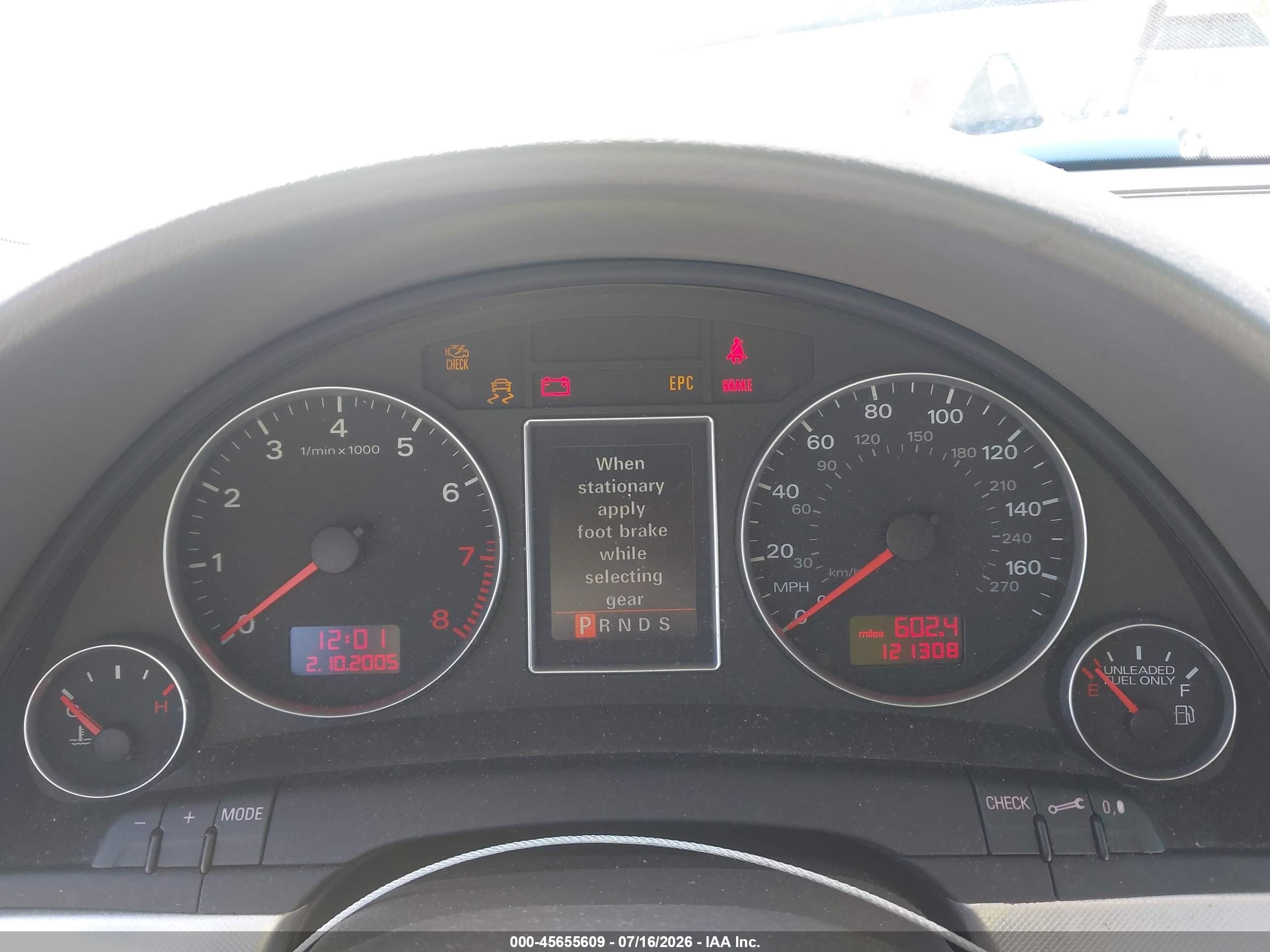 2007 Audi A4 2.0t Gray vin: WAUDF78EX7A115358