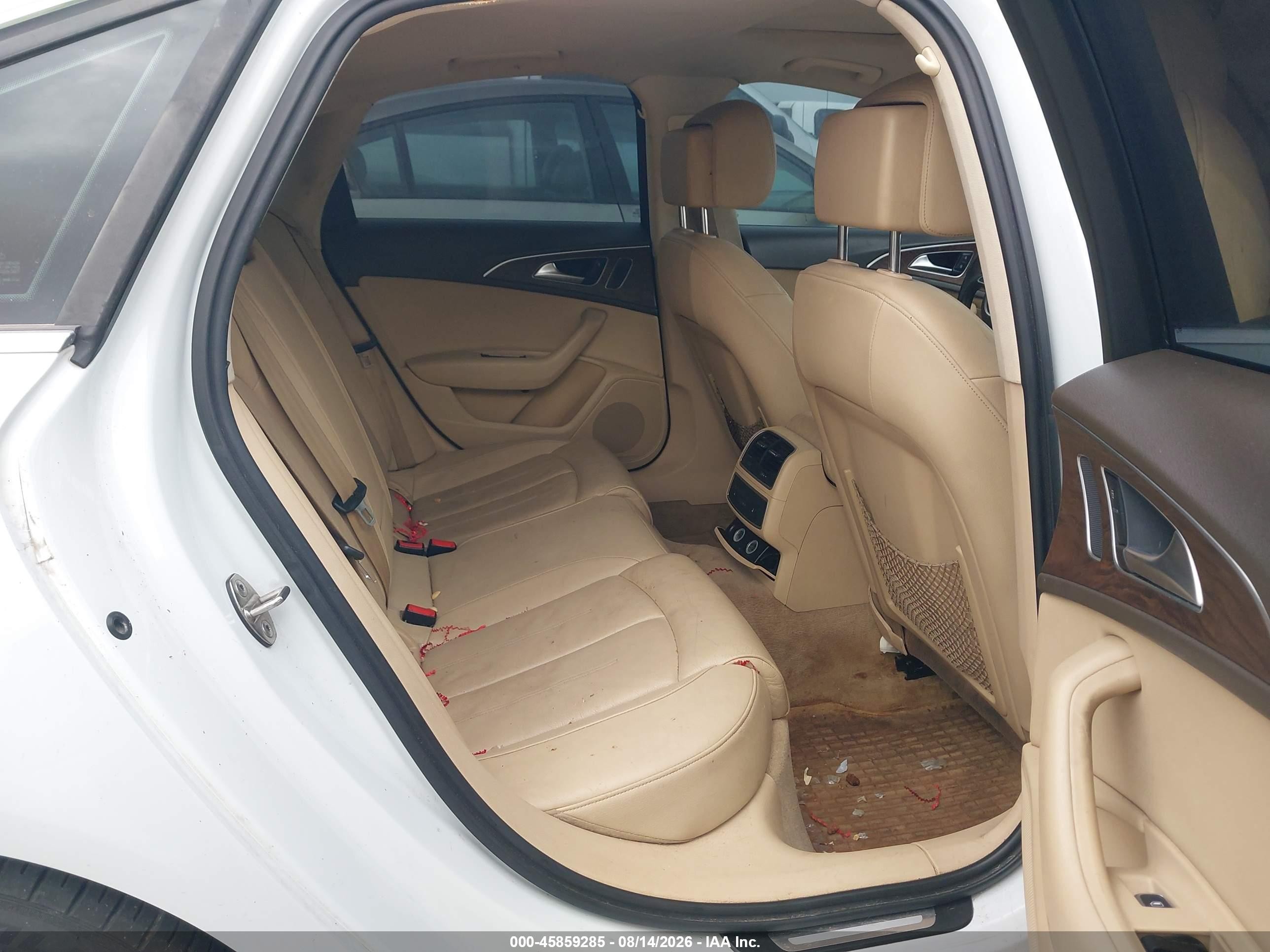 2012 Audi A6 2.0t Premium Plus White vin: WAUDFAFC0CN150976