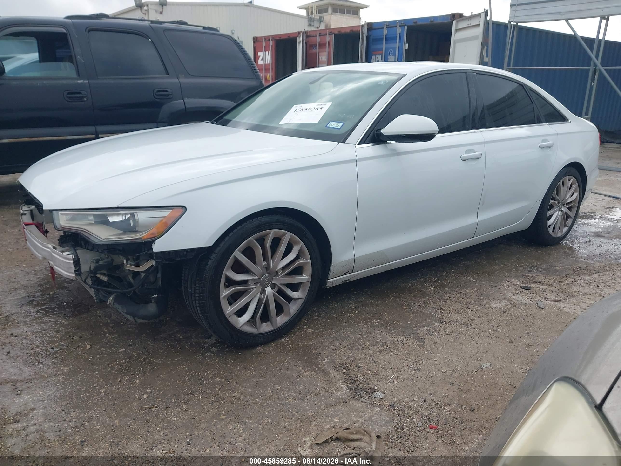 2012 Audi A6 2.0t Premium Plus White vin: WAUDFAFC0CN150976