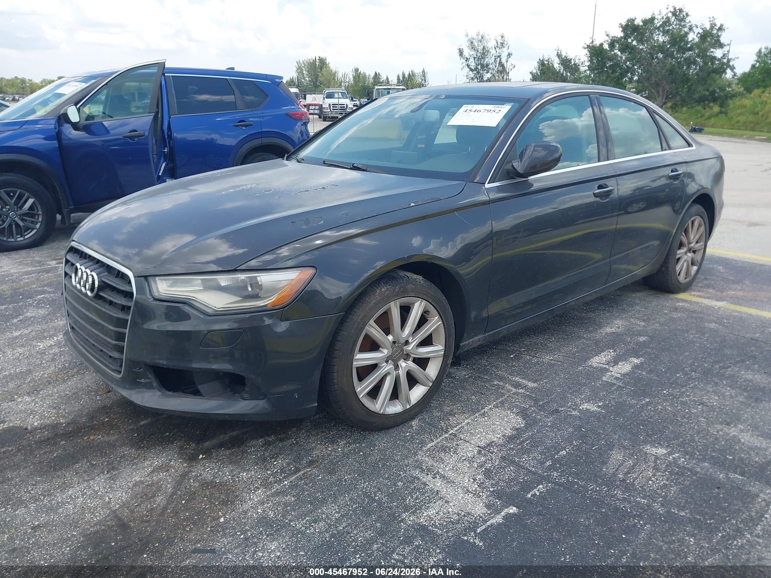 2013 Audi A6 2.0t Premium Gray vin: WAUDFAFC2DN051366