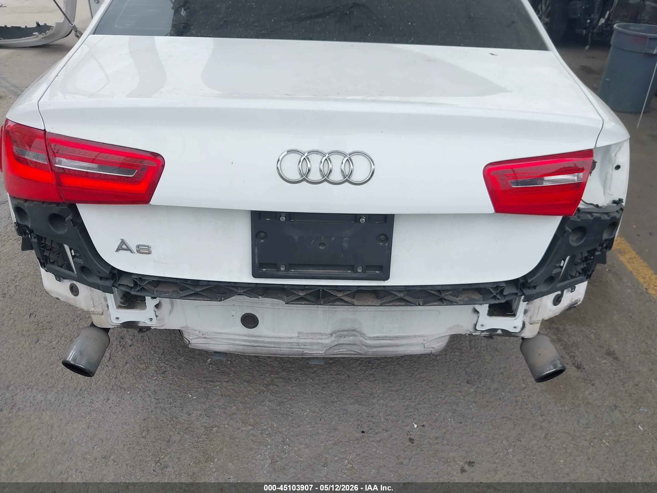 2013 Audi A6 2.0t Premium White vin: WAUDFAFC2DN152634