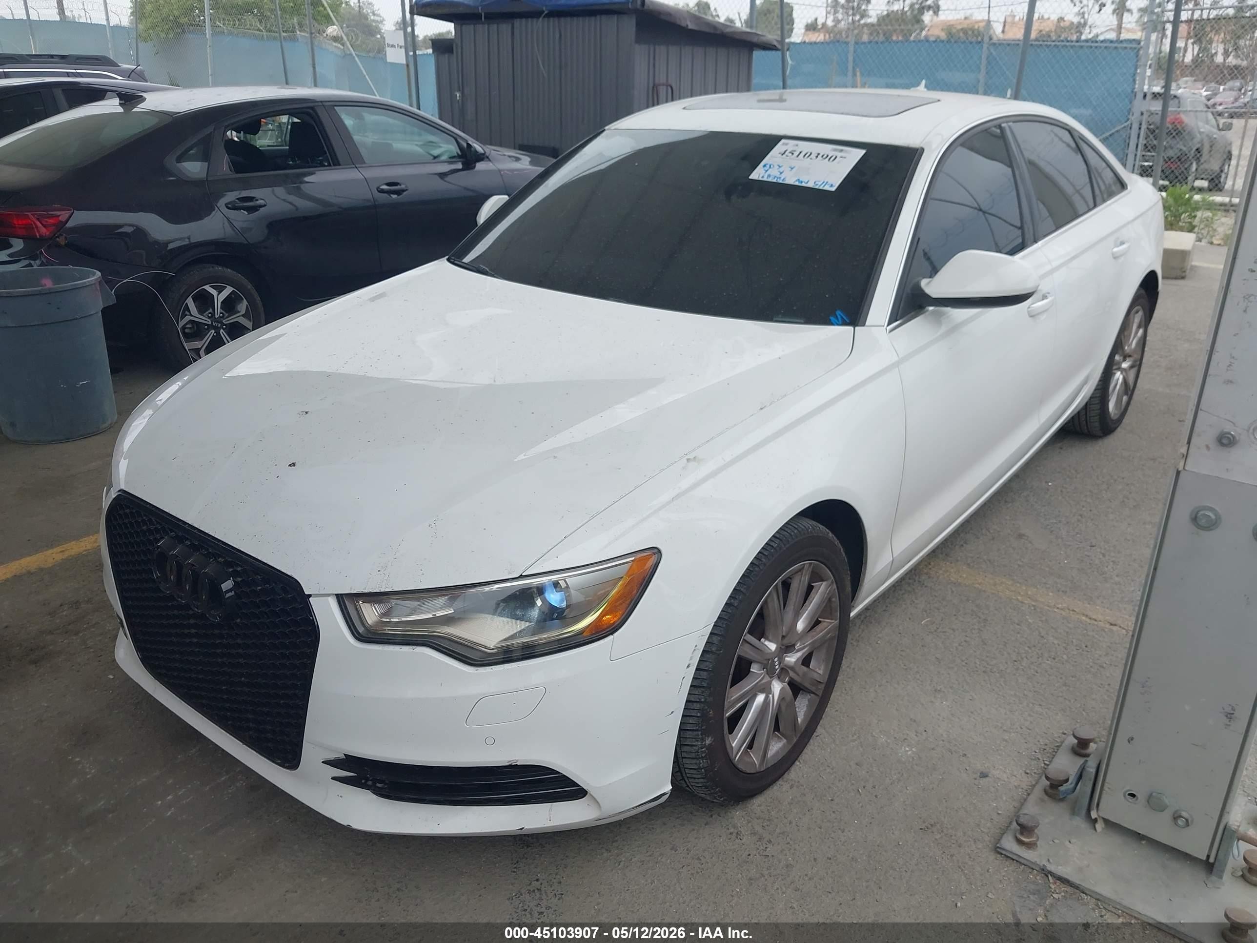 2013 Audi A6 2.0t Premium White vin: WAUDFAFC2DN152634