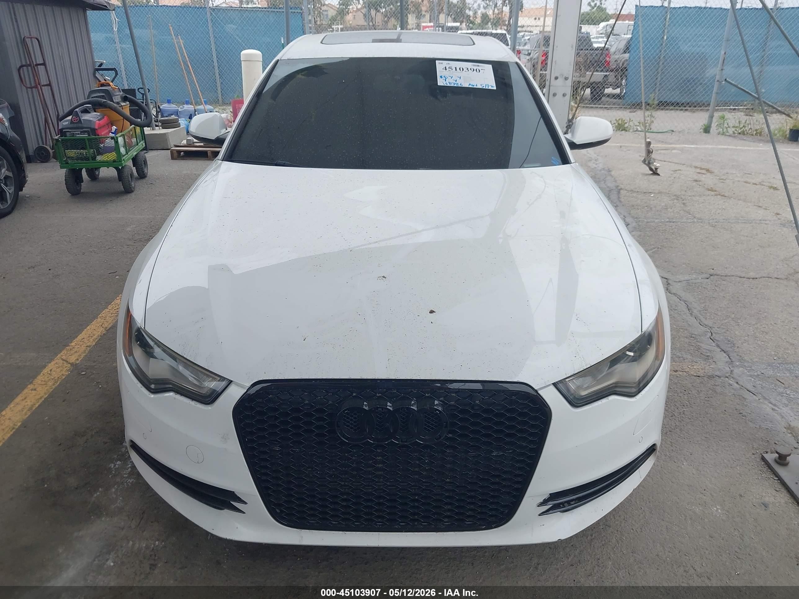 2013 Audi A6 2.0t Premium White vin: WAUDFAFC2DN152634