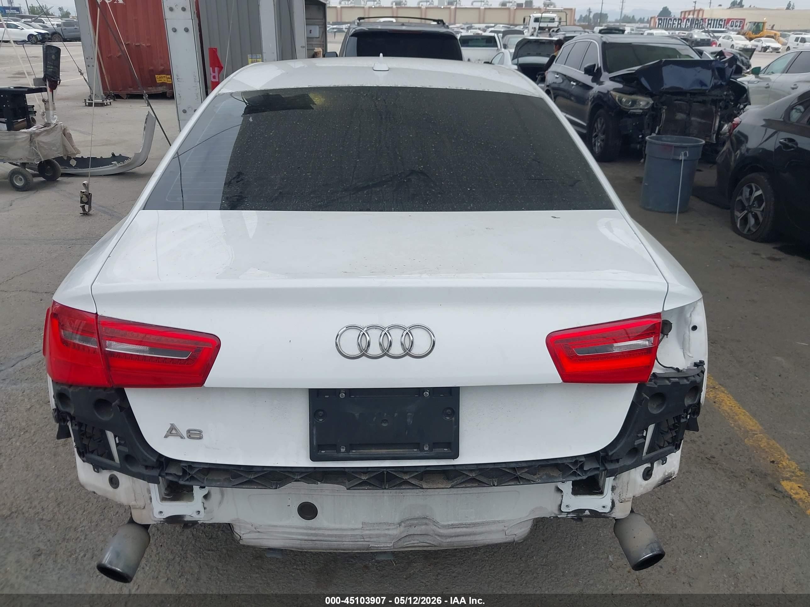 2013 Audi A6 2.0t Premium White vin: WAUDFAFC2DN152634