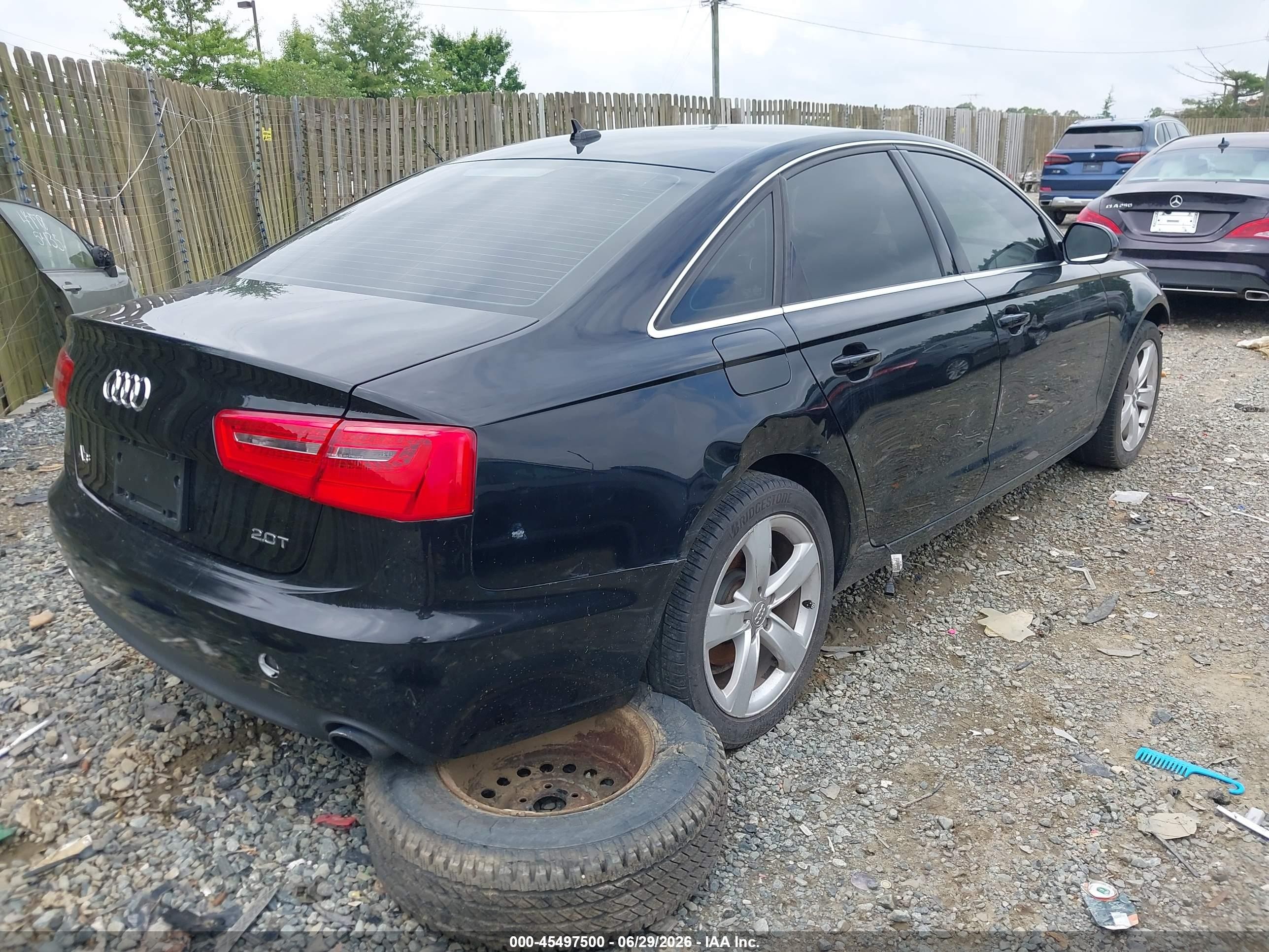 2012 Audi A6 2.0t Premium Plus Black vin: WAUDFAFC3CN119219