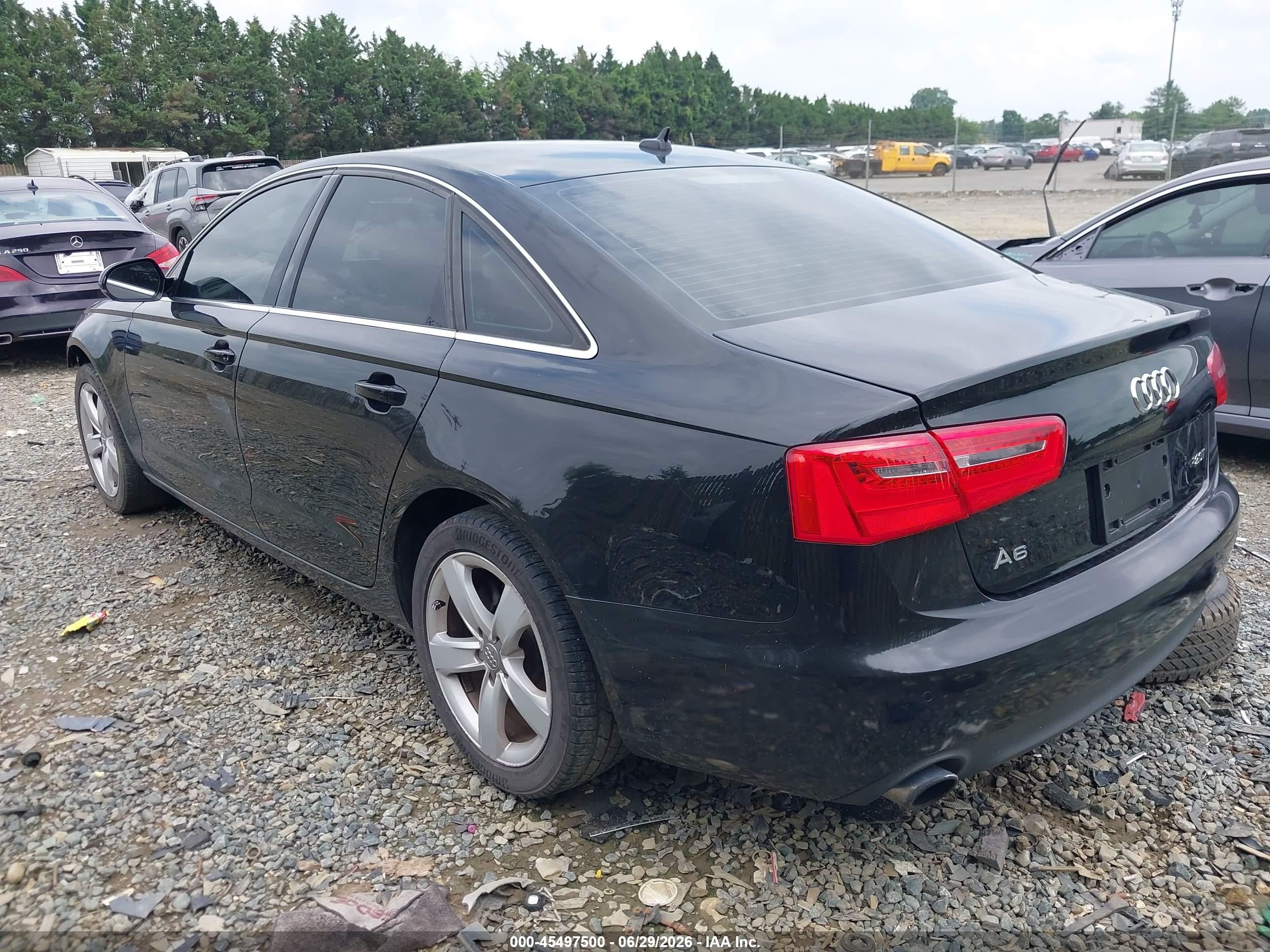 2012 Audi A6 2.0t Premium Plus Black vin: WAUDFAFC3CN119219