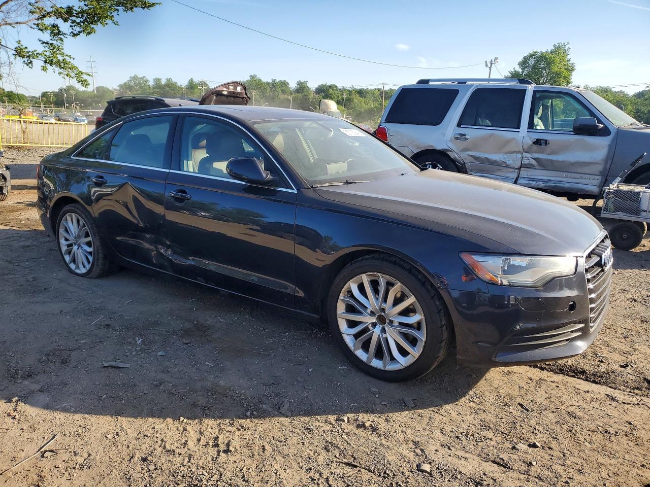 2014 Audi A6 Premium Plus Blue vin: WAUDFAFC3EN084961