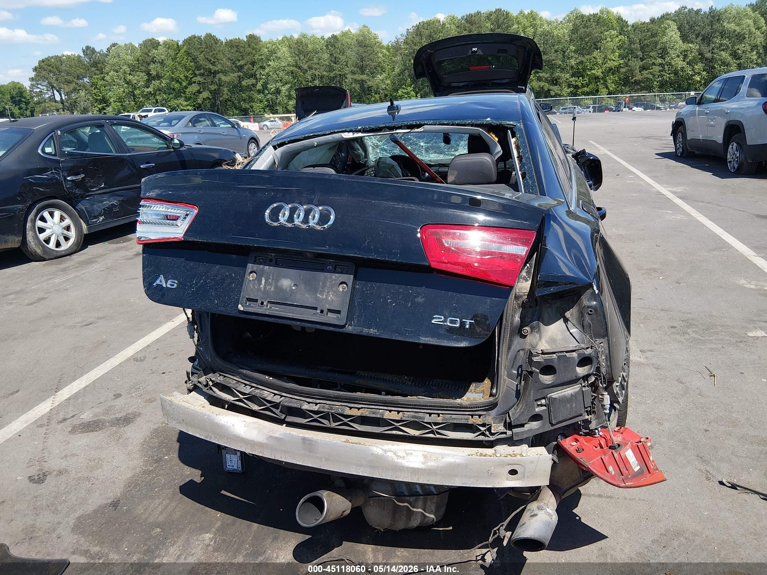 2012 Audi A6 2.0t Premium Black vin: WAUDFAFC4CN107564