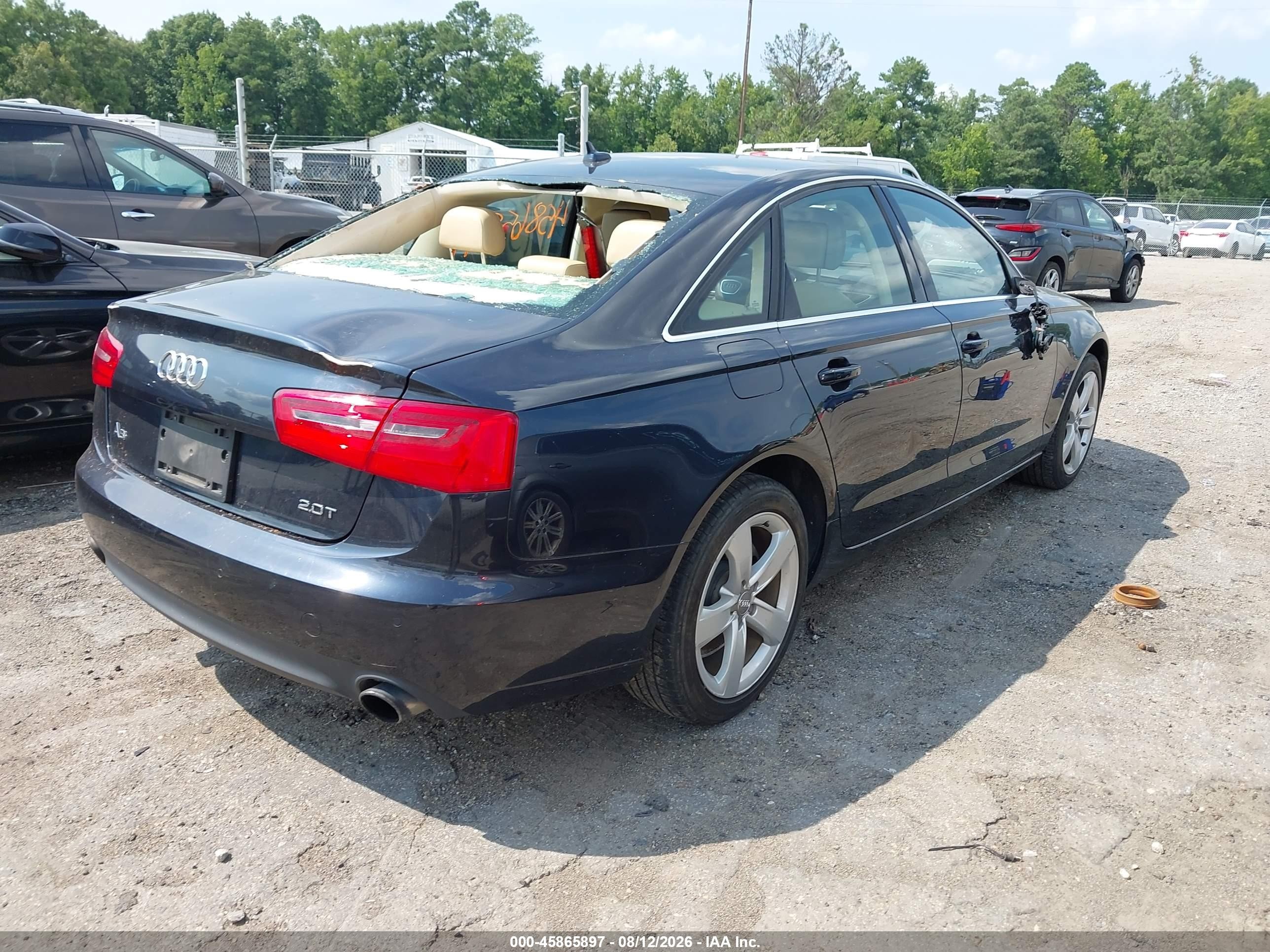 2012 Audi A6 2.0t Premium Plus Dark Blue vin: WAUDFAFC4CN168154