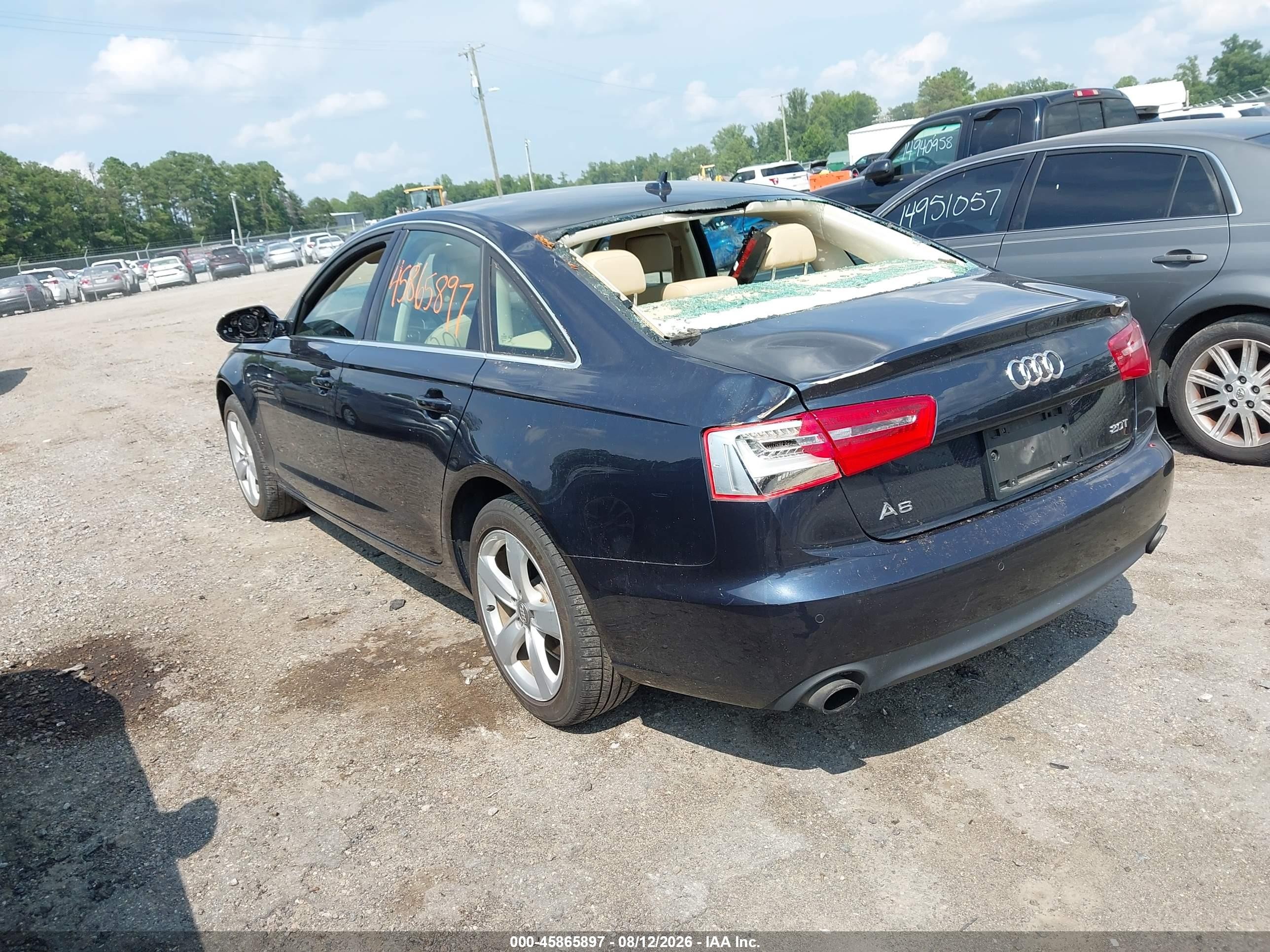 2012 Audi A6 2.0t Premium Plus Dark Blue vin: WAUDFAFC4CN168154