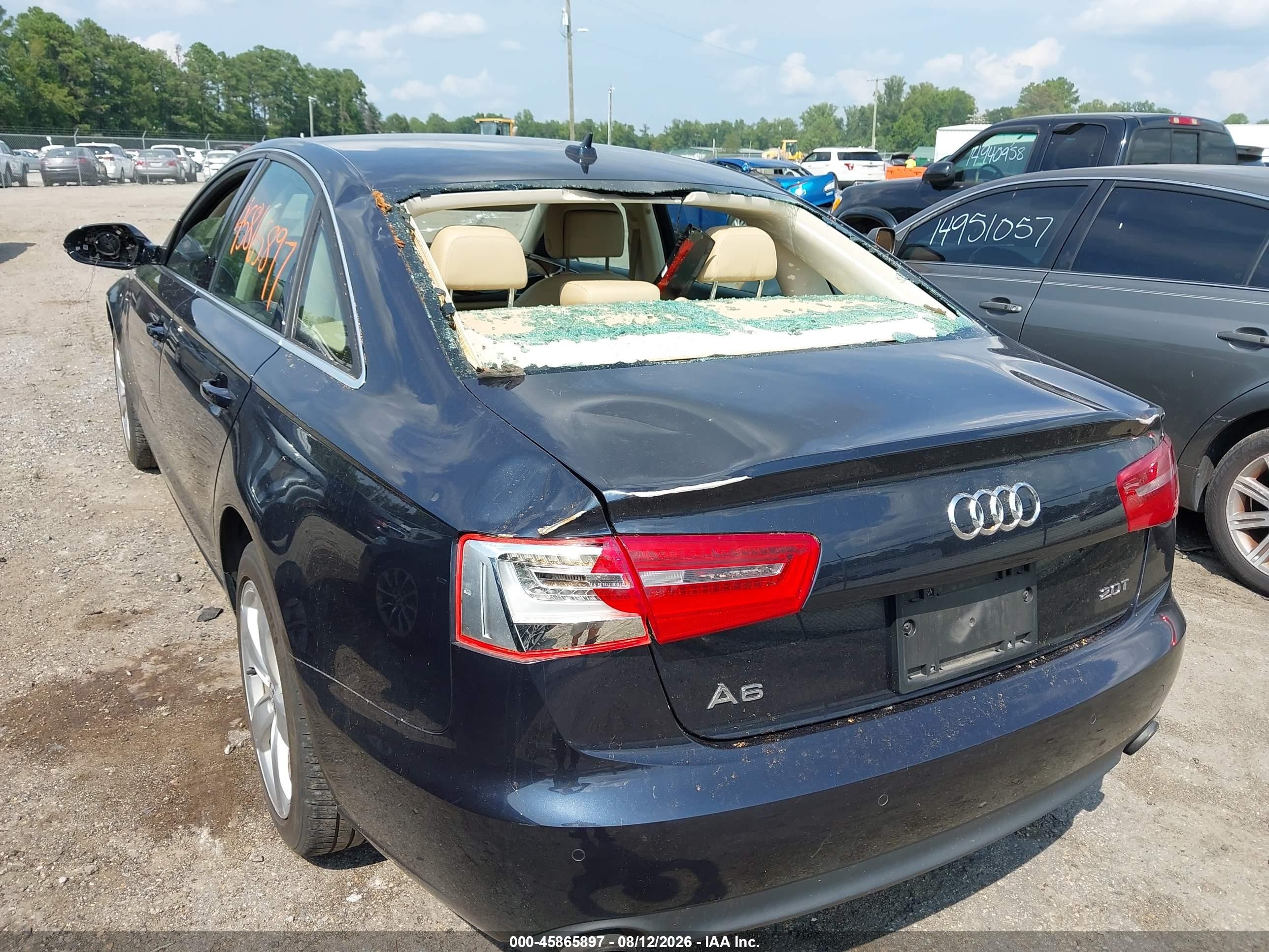 2012 Audi A6 2.0t Premium Plus Dark Blue vin: WAUDFAFC4CN168154