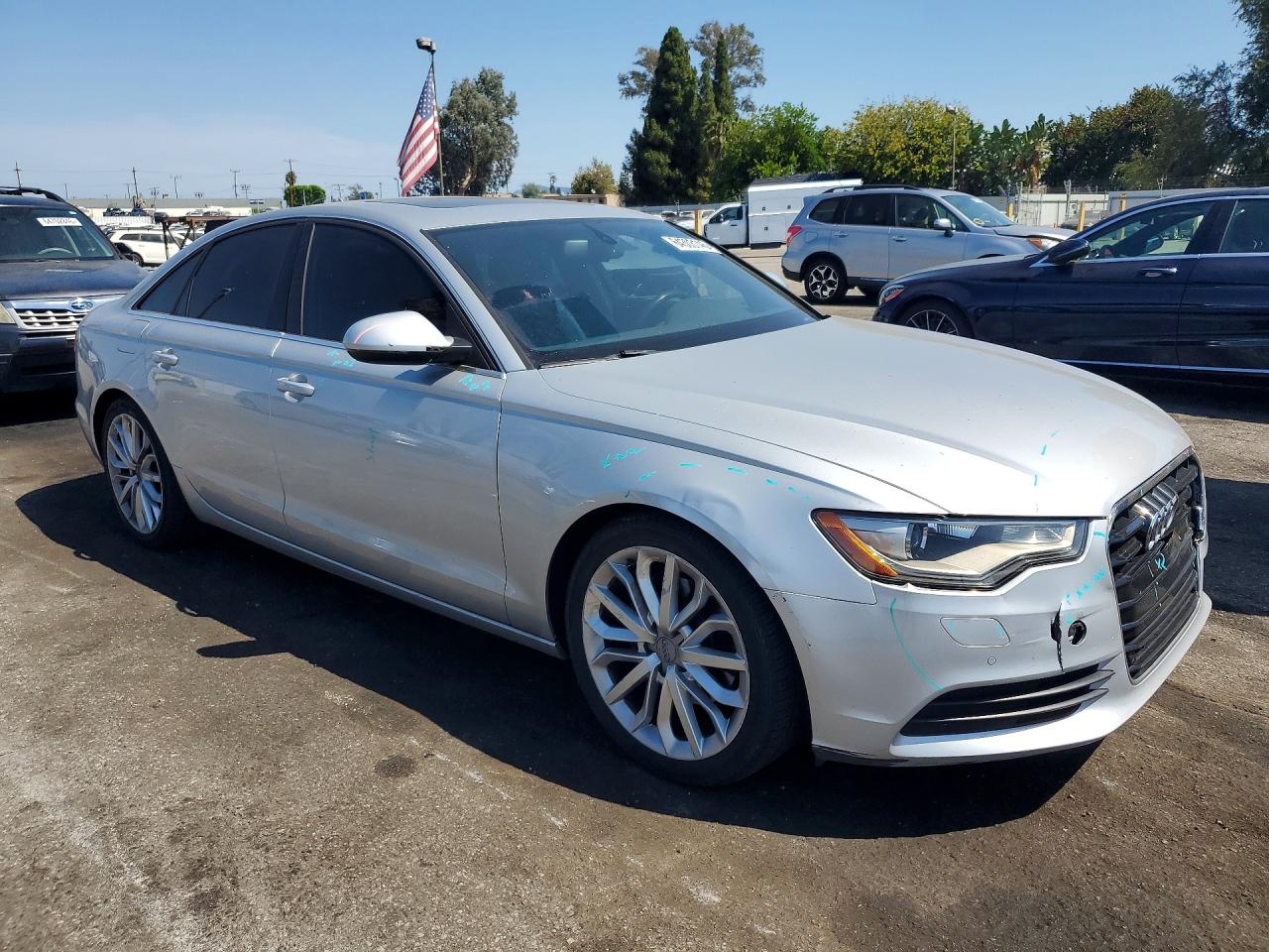 2012 Audi A6 Premium Plus Silver vin: WAUDFAFC8CN114601