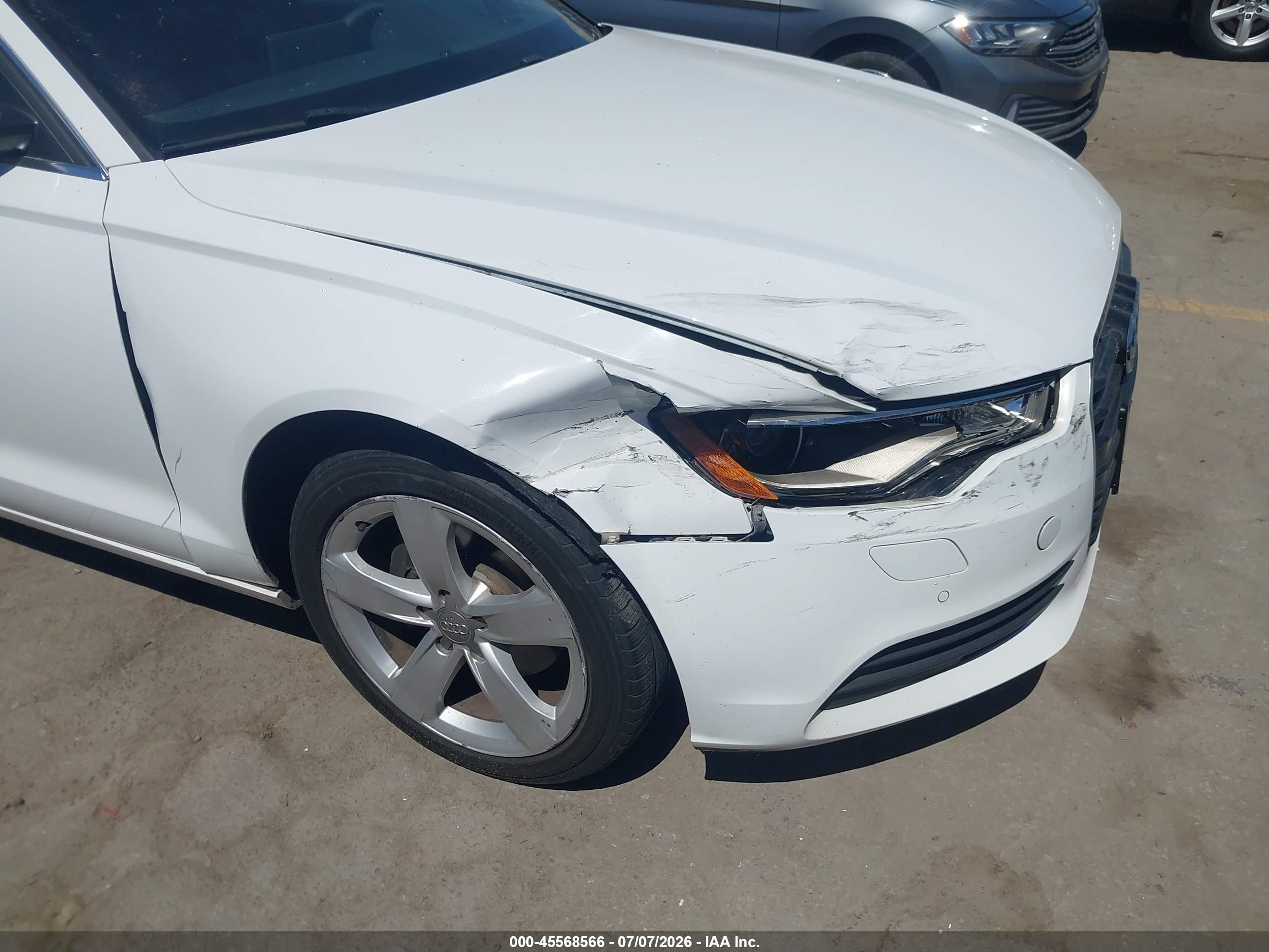 2012 Audi A6 2.0t Premium Plus White vin: WAUDFAFC8CN175494