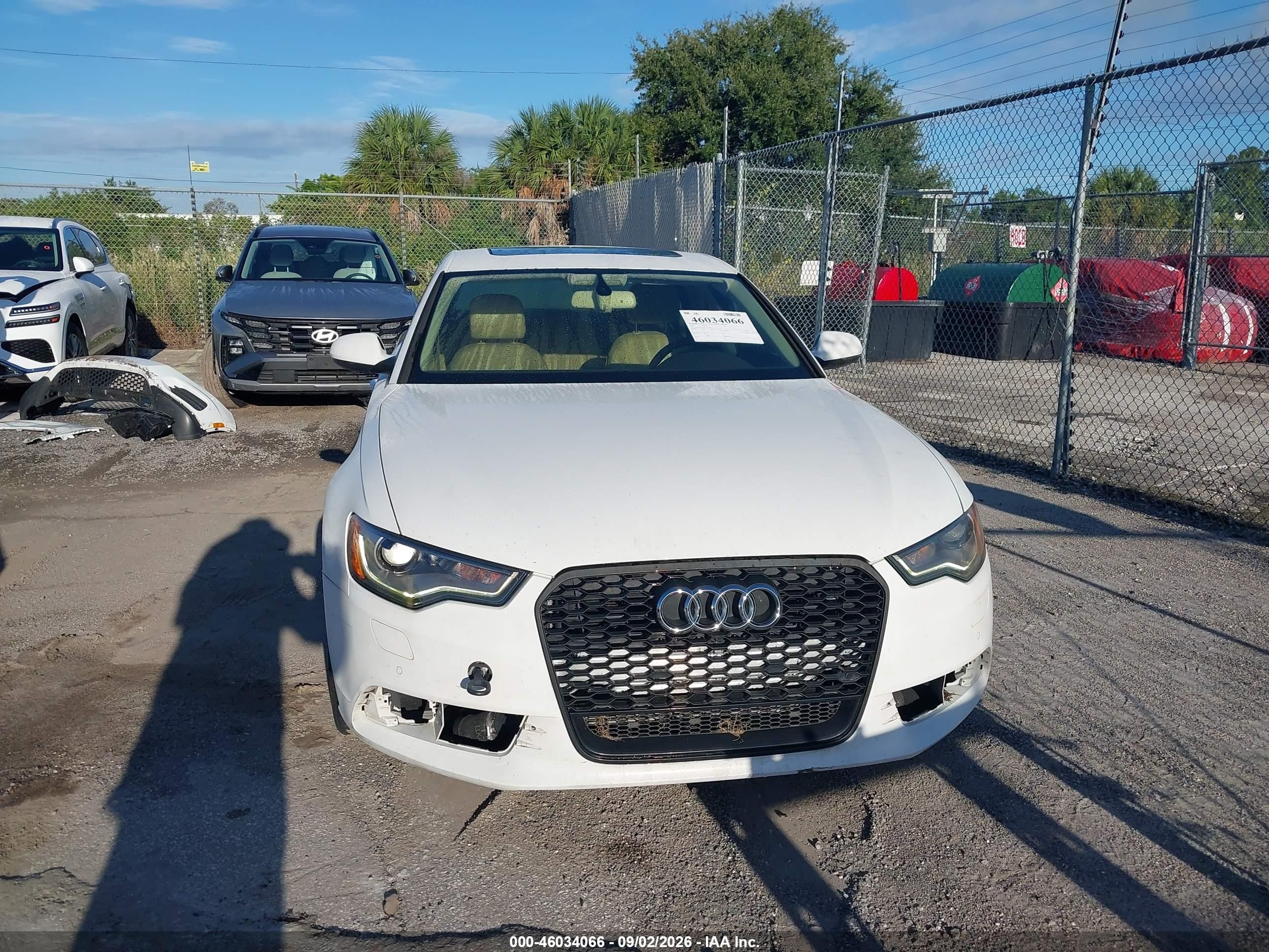 2012 Audi A6 2.0t Premium Белый vin: WAUDFAFC9CN127048