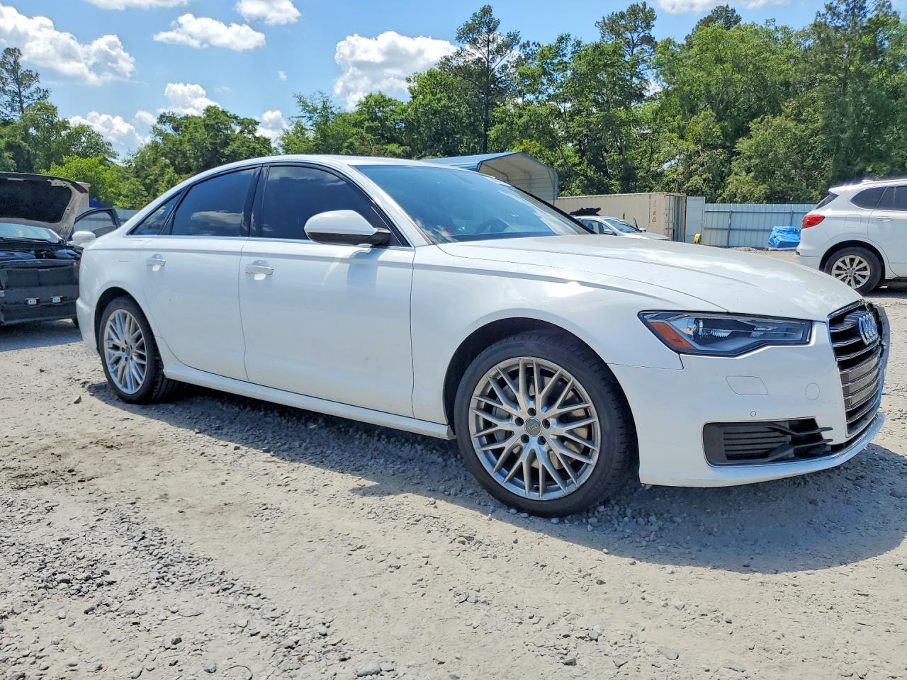 2016 Audi A6 Premium Plus White vin: WAUDFAFCXGN107011