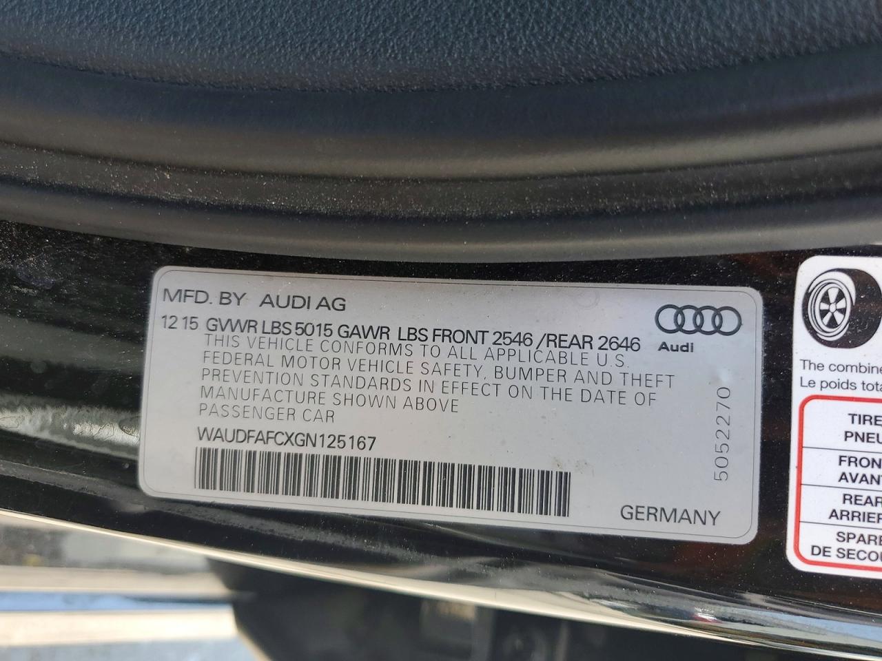 2016 Audi A6 Premium Plus Black vin: WAUDFAFCXGN125167