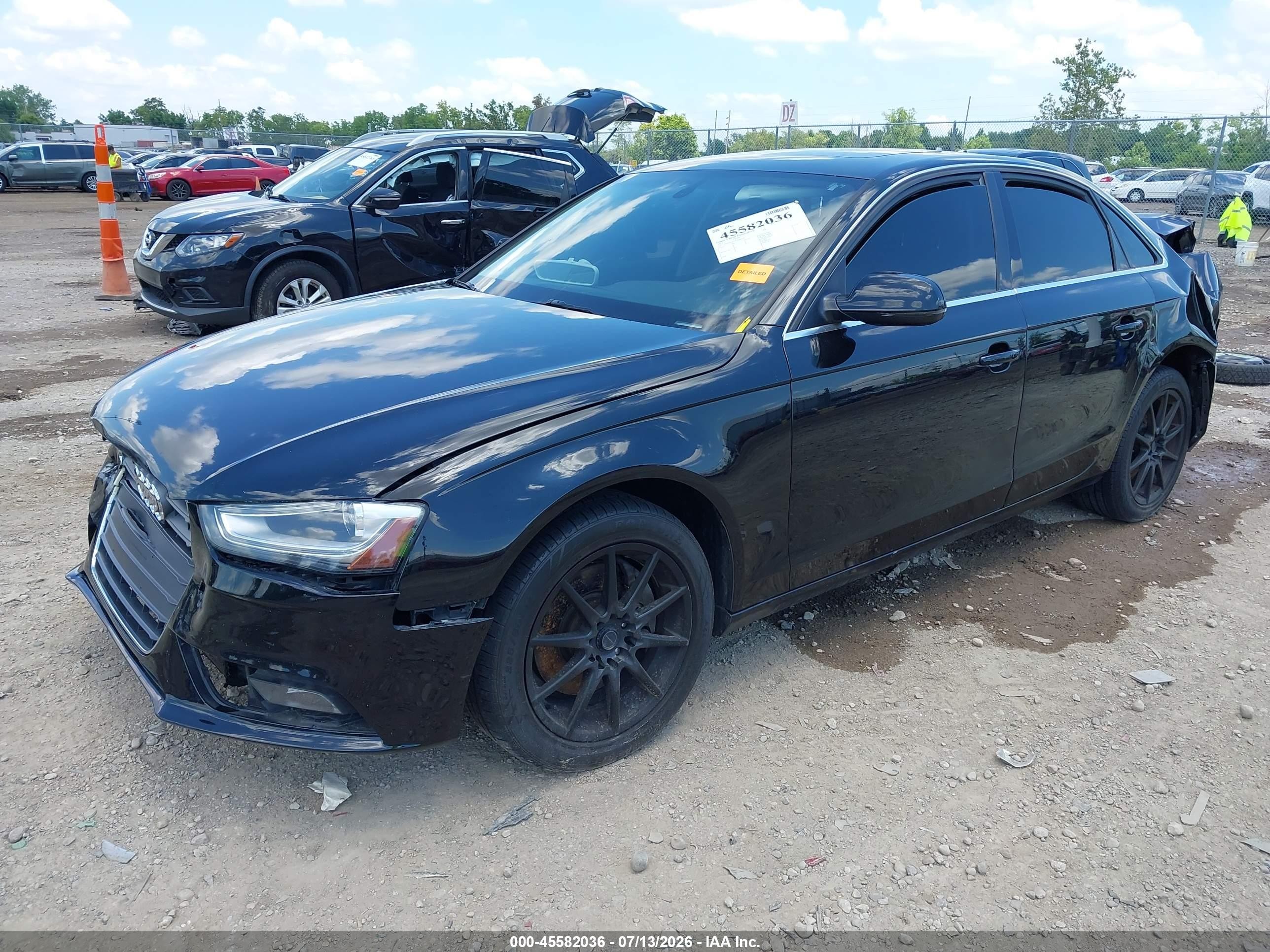 2013 Audi A4 2.0t Premium Black vin: WAUDFAFL3DN049366