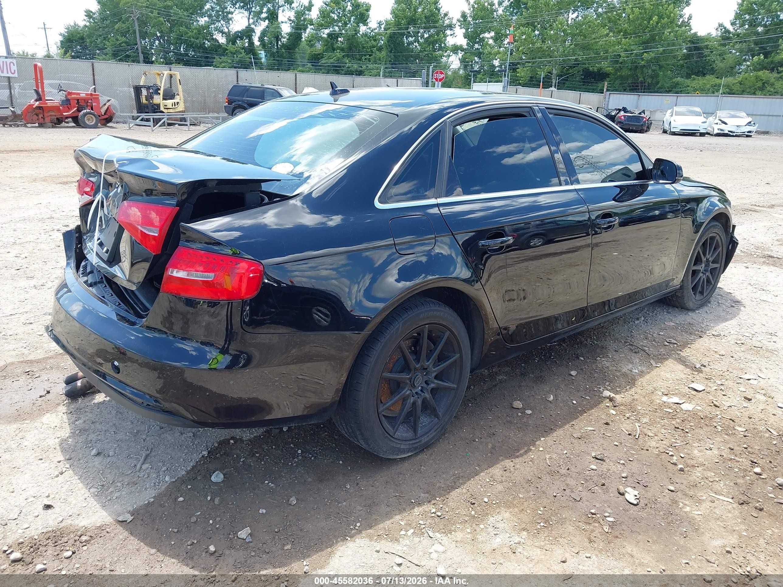 2013 Audi A4 2.0t Premium Black vin: WAUDFAFL3DN049366