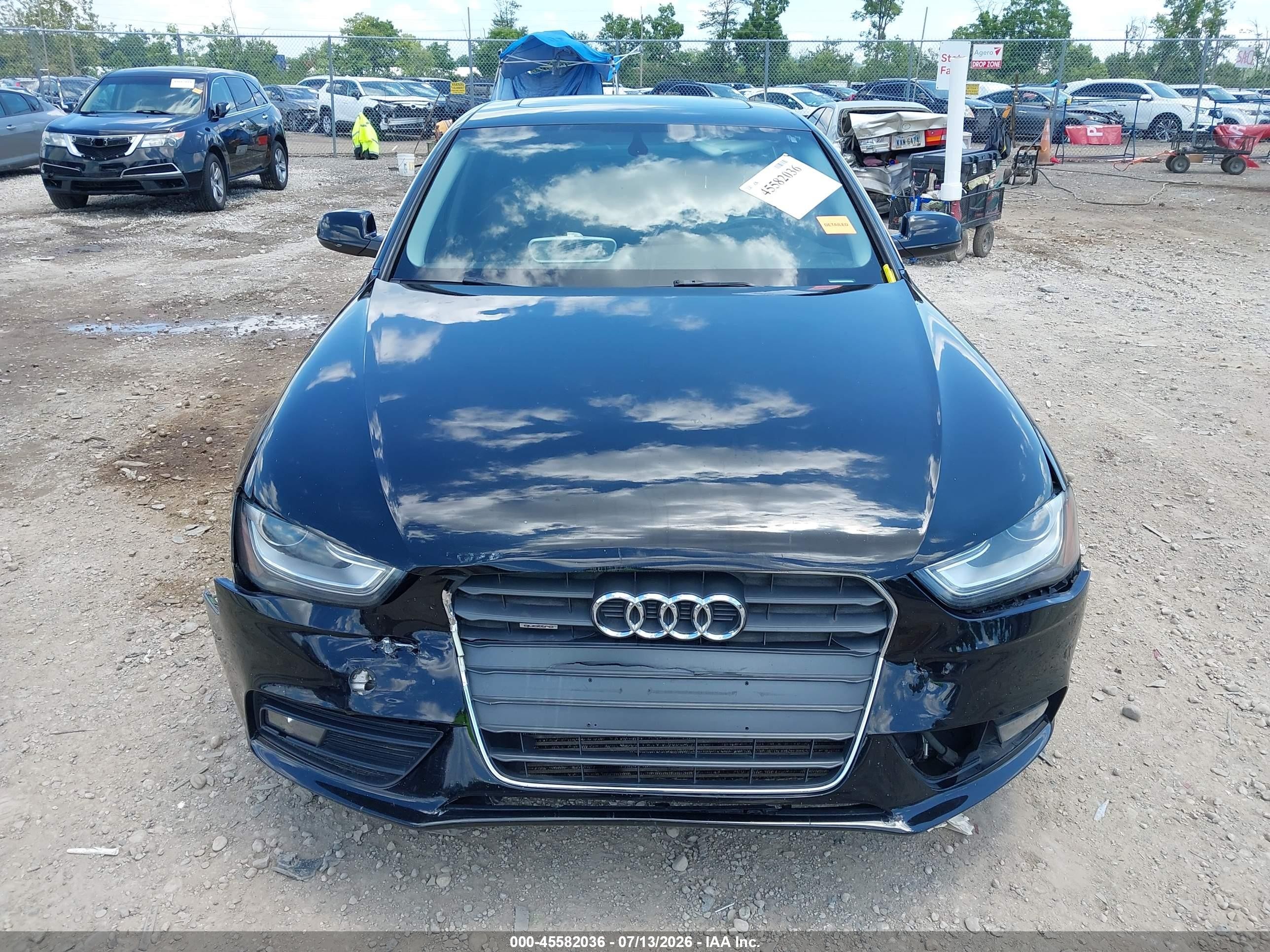 2013 Audi A4 2.0t Premium Black vin: WAUDFAFL3DN049366