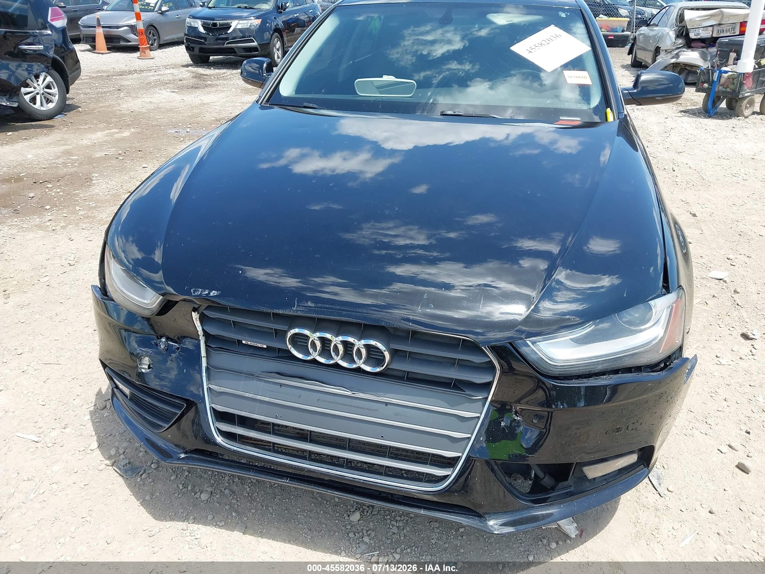 2013 Audi A4 2.0t Premium Black vin: WAUDFAFL3DN049366