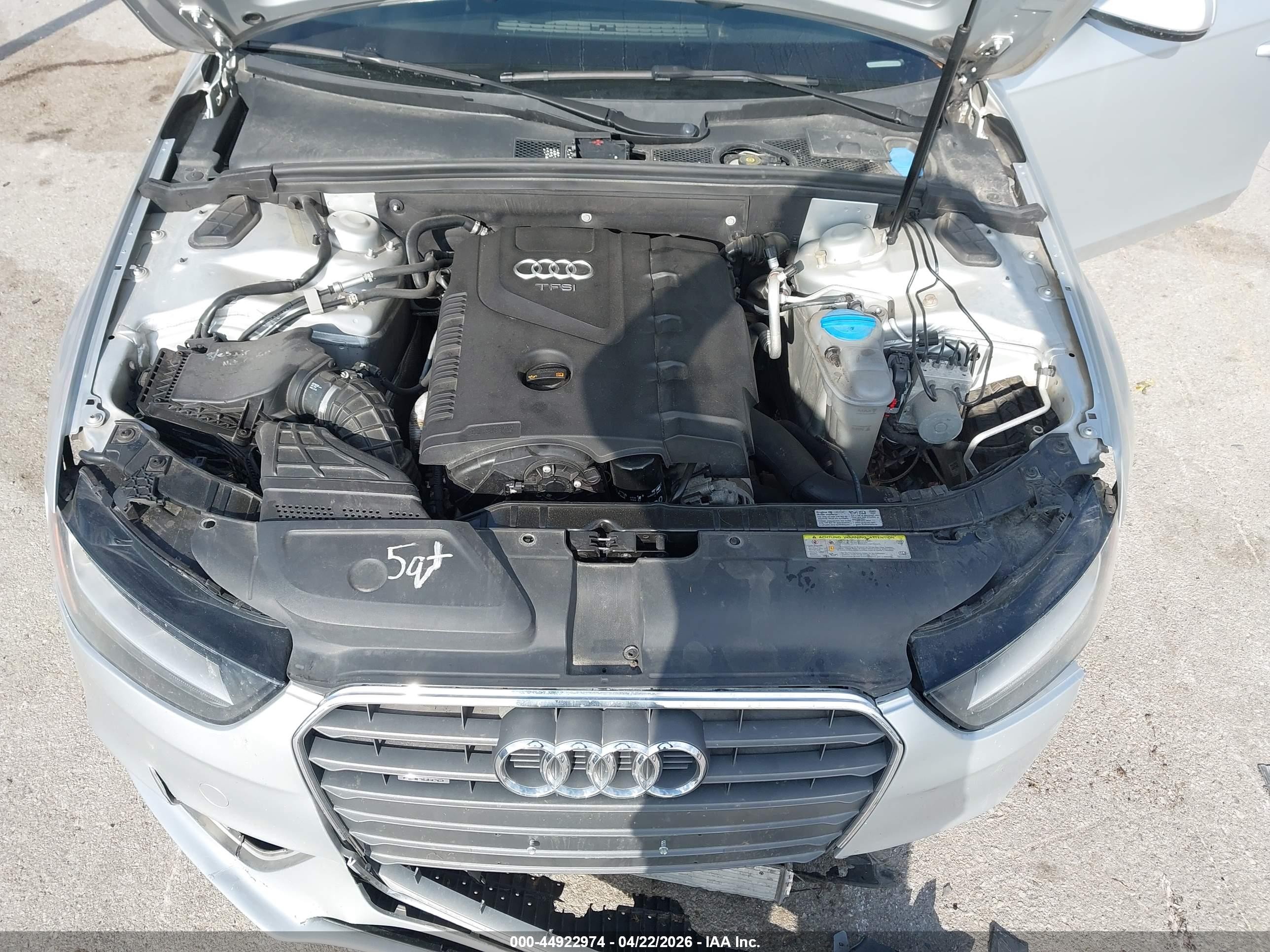 2013 Audi A4 2.0t Premium Silver vin: WAUDFAFL4DN043639