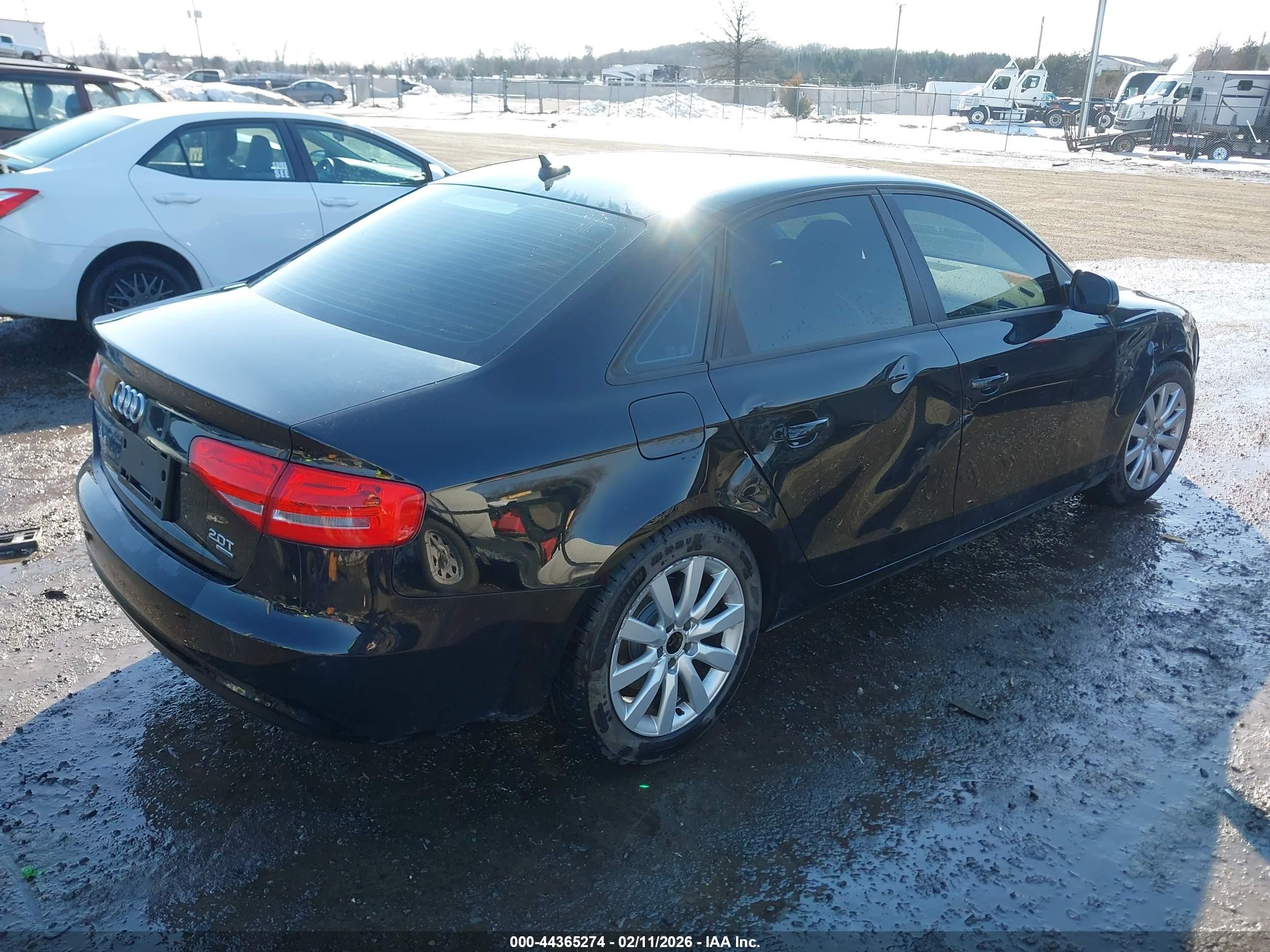 2013 Audi A4 2.0t Premium Black vin: WAUDFAFL5DN024114