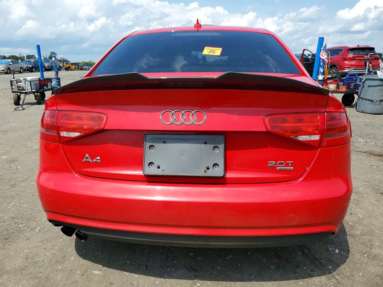 2013 Audi A4 Premium Red vin: WAUDFAFL7DN045112