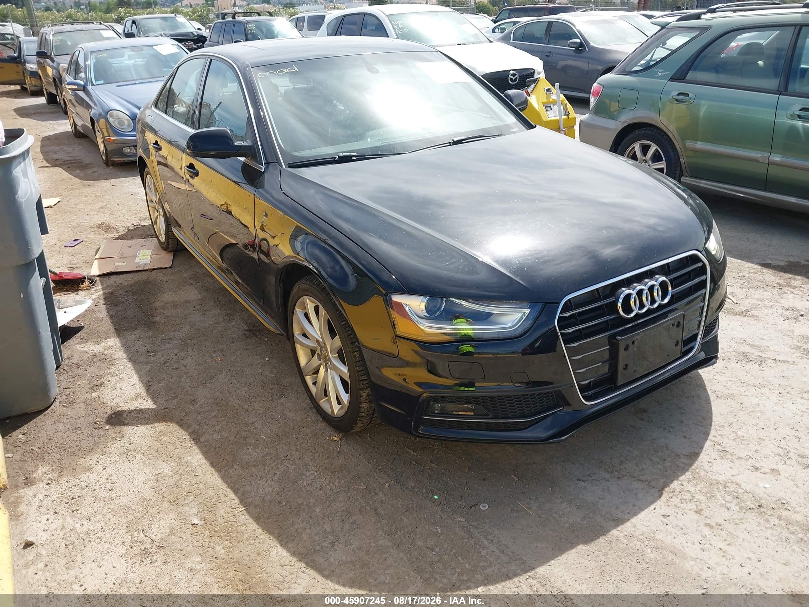 2014 Audi A4 2.0t Premium Black vin: WAUDFAFL8EN037604