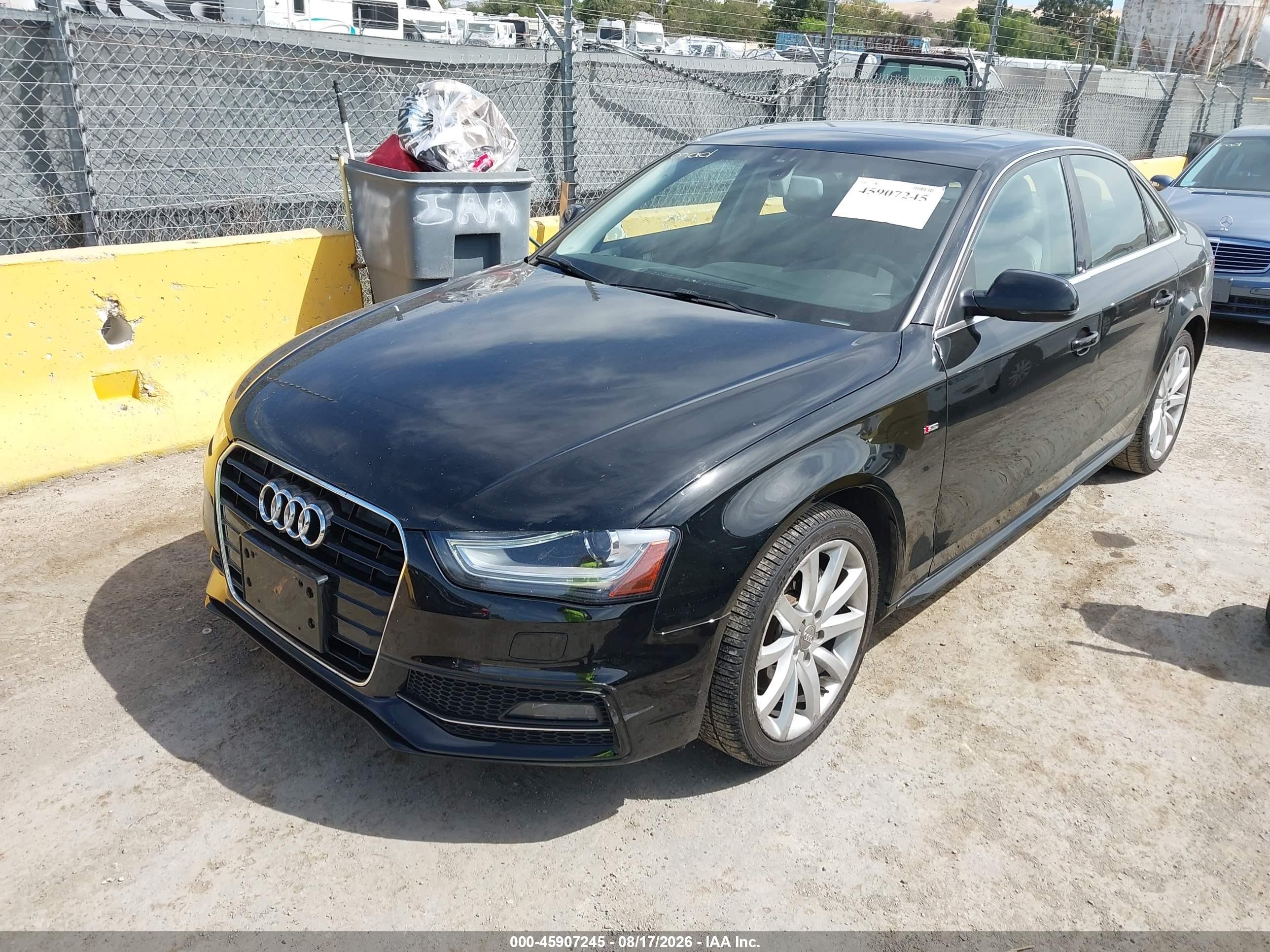 2014 Audi A4 2.0t Premium Black vin: WAUDFAFL8EN037604