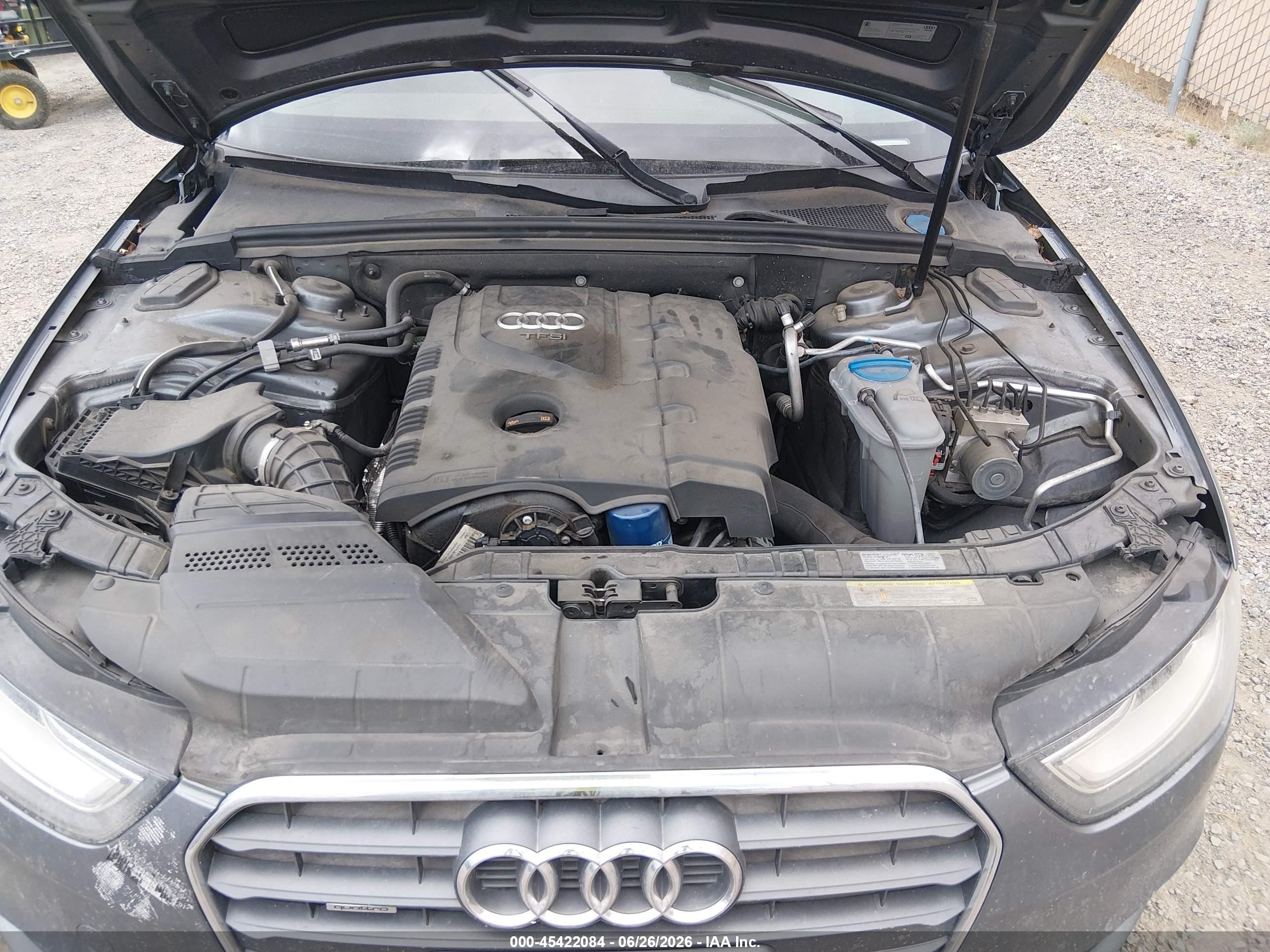 2013 Audi A4 2.0t Premium Серый vin: WAUDFAFL9DN029669